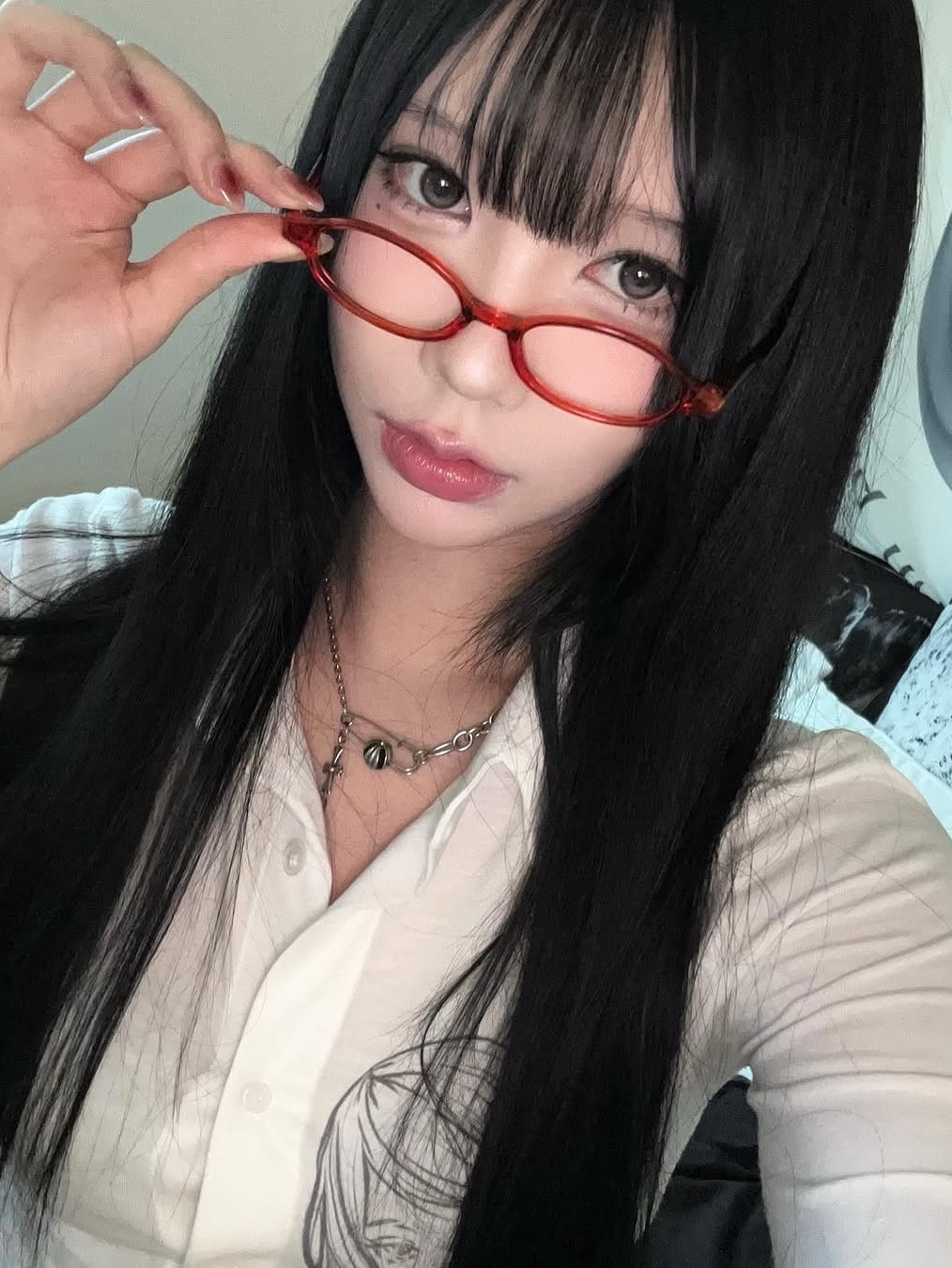 본네 우먼 쓰리쿼터 슬리브 셔츠 화이트 착용 스타일