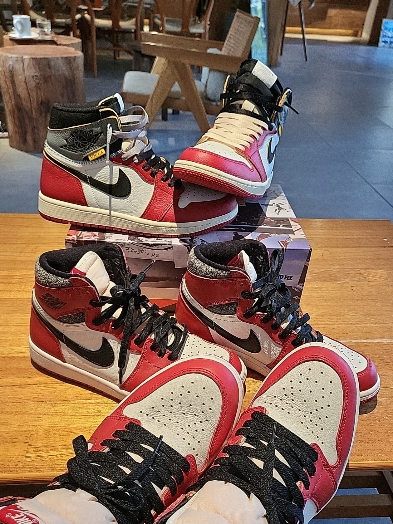 Jordan 1 x Union Retro High OG Chicago Shadow, Jordan 1 Retro High OG Chicago 2022 착용 스타일 - 5
