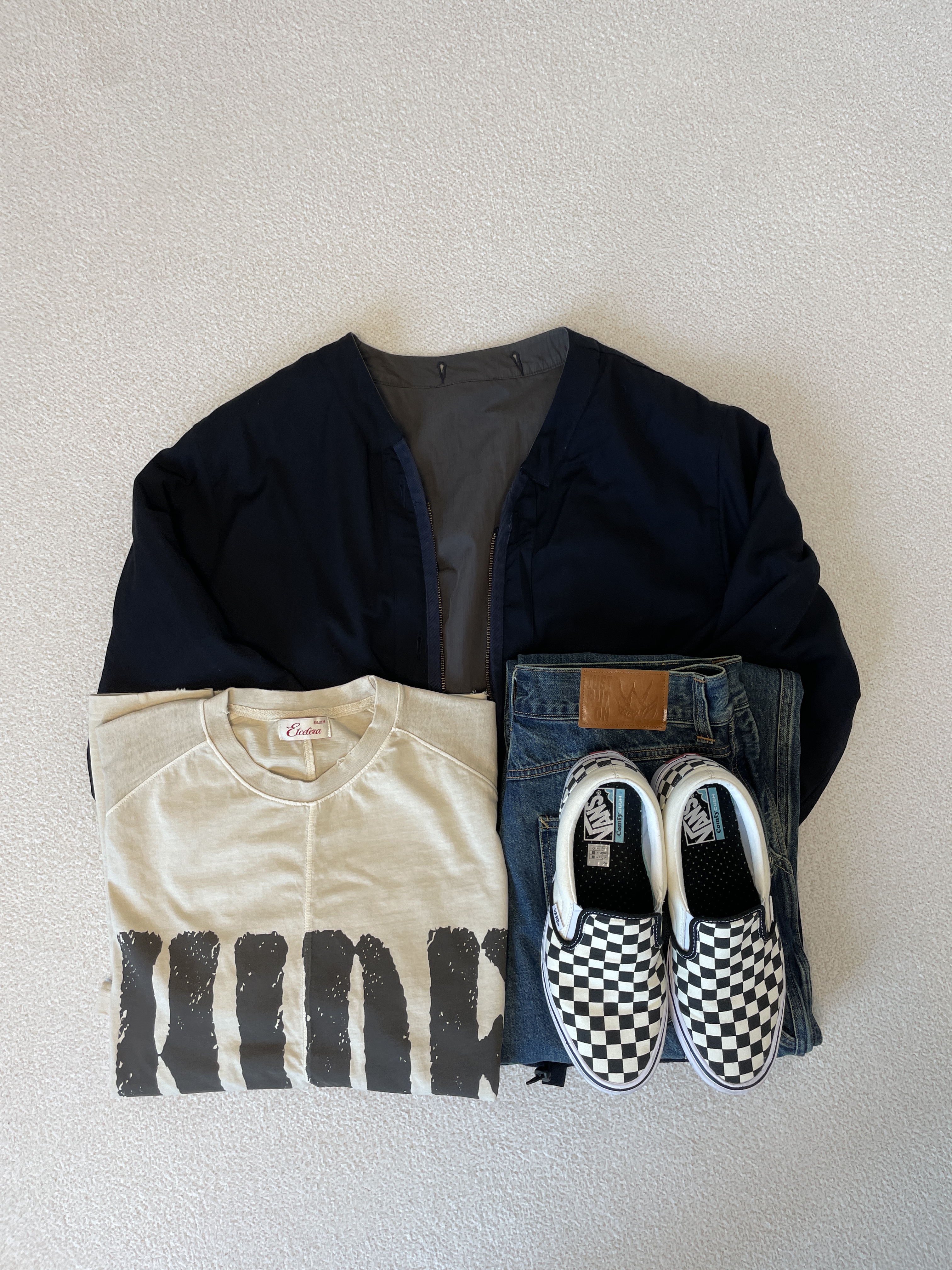 Vans Slip-On ComfyCush Checkerboard 착용 스타일 - 1
