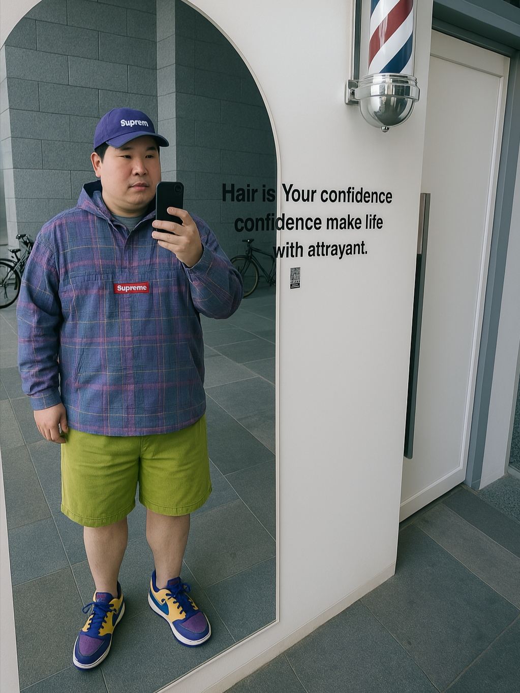 Supreme Cotton Utility Anorak Plaid - 24SS 착용 스타일 - 2