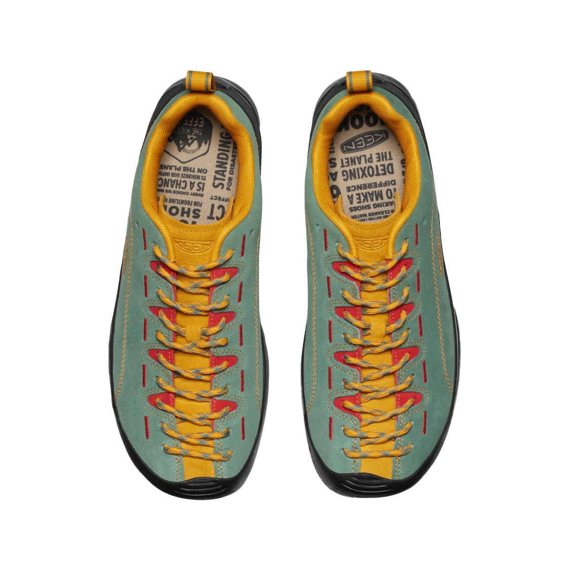 킨 재스퍼 청록 맨 스니커즈(KEEN Men Jasper Dark Forest/Golden Yellow) - 3