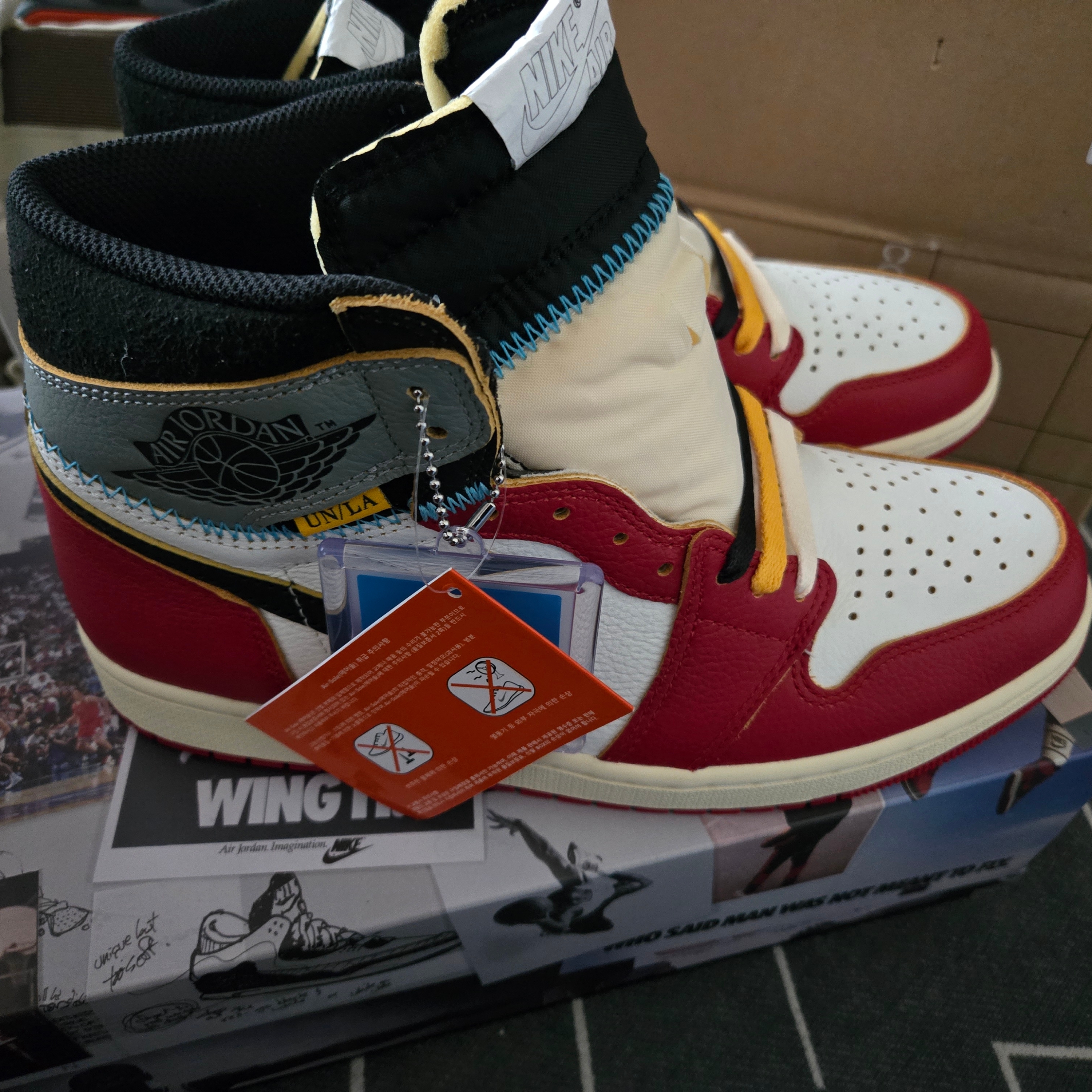 Jordan 1 x Union Retro High OG Chicago Shadow 착용 스타일 - 2