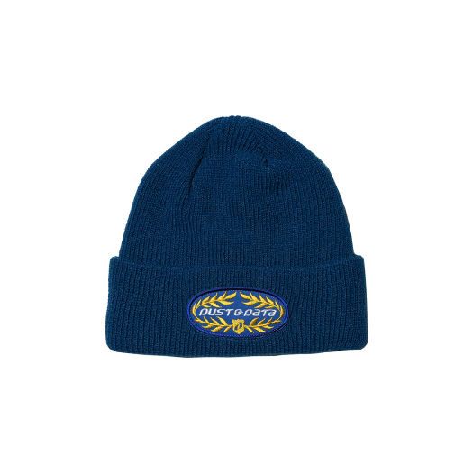 DD25HW34BLOS Dust and Data Wreath Patch Cuff Beanie Blue