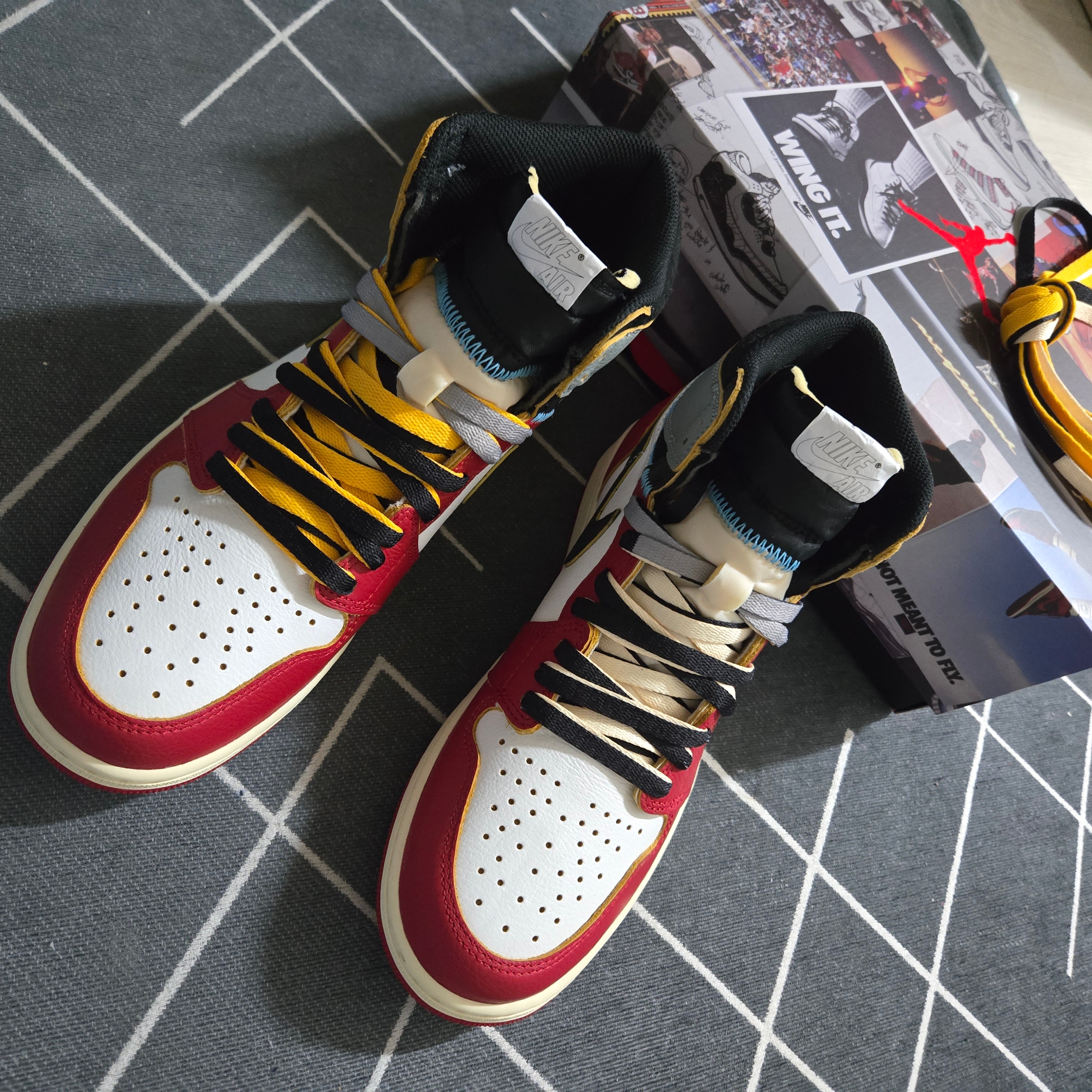 Jordan 1 x Union Retro High OG Chicago Shadow 착용 스타일 - 1