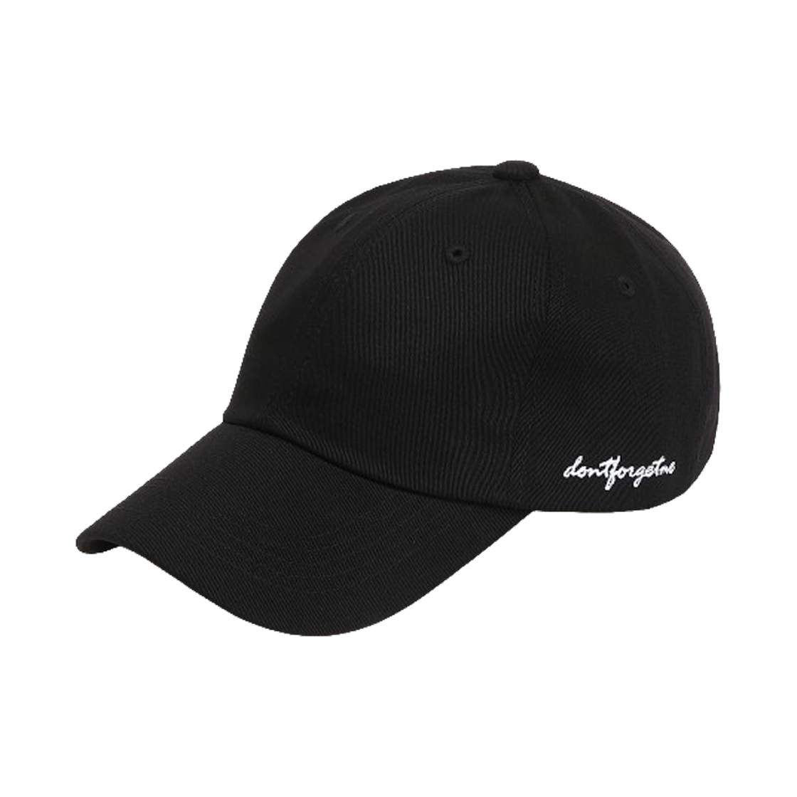 돈포겟미 스크립트 볼캡 블랙(DONTFORGETME Script Strap Black)