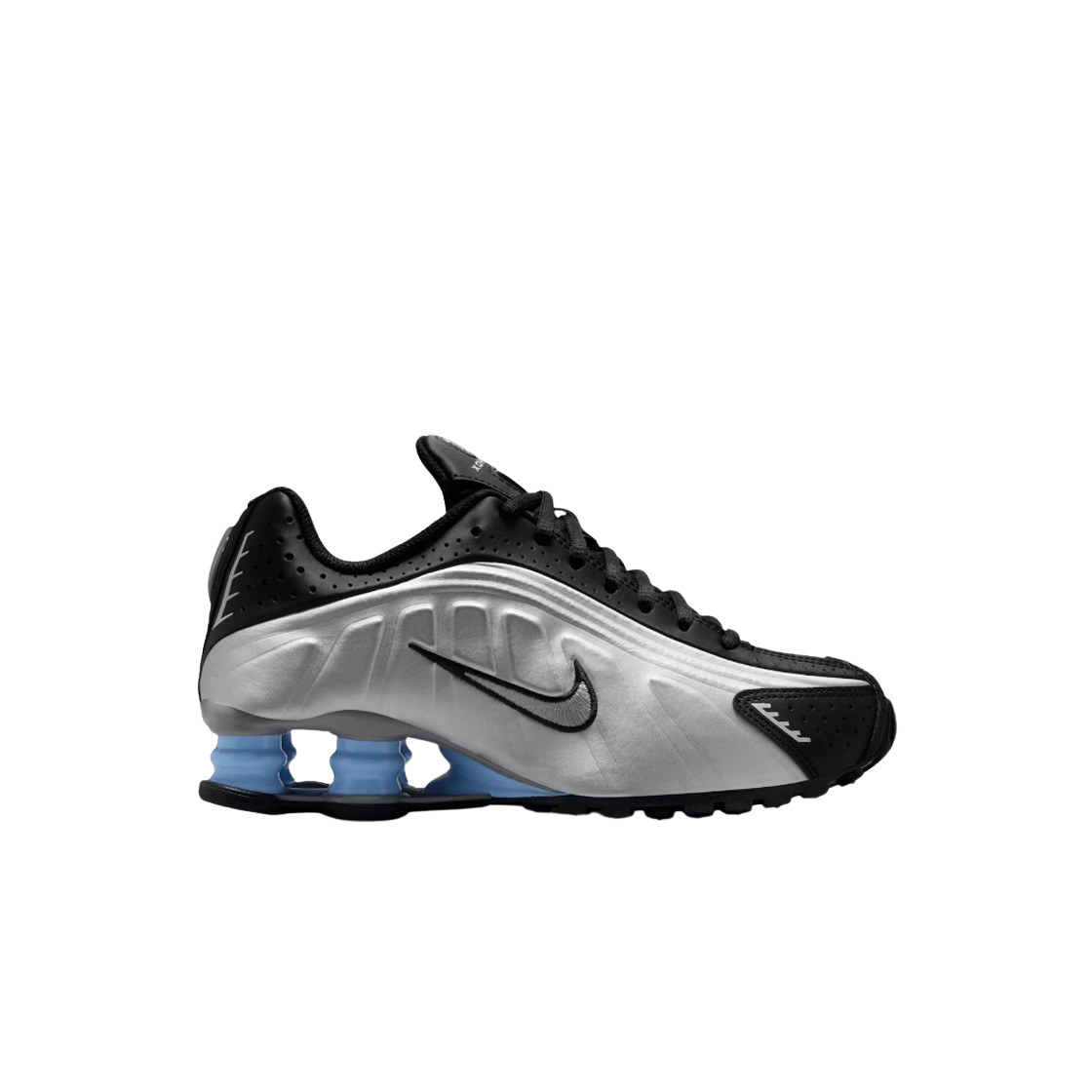 (GS) Nike Shox R4 Metallic Silver Black