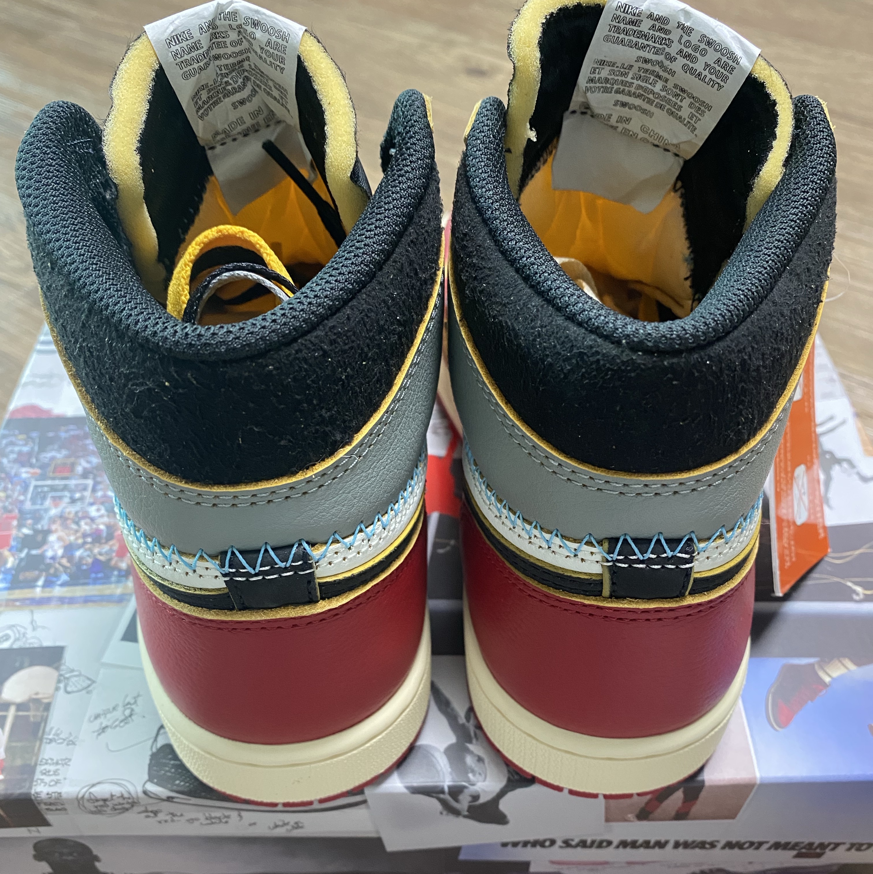 Jordan 1 x Union Retro High OG Chicago Shadow 착용 스타일 - 4