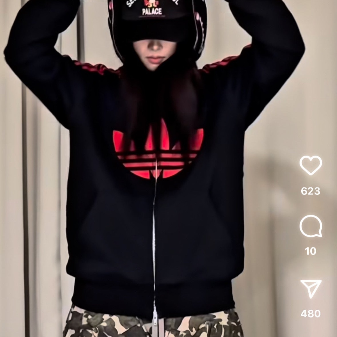 Adidas x BAPE Ultimate Shark Hoodie Black - KR Sizing 착용 스타일