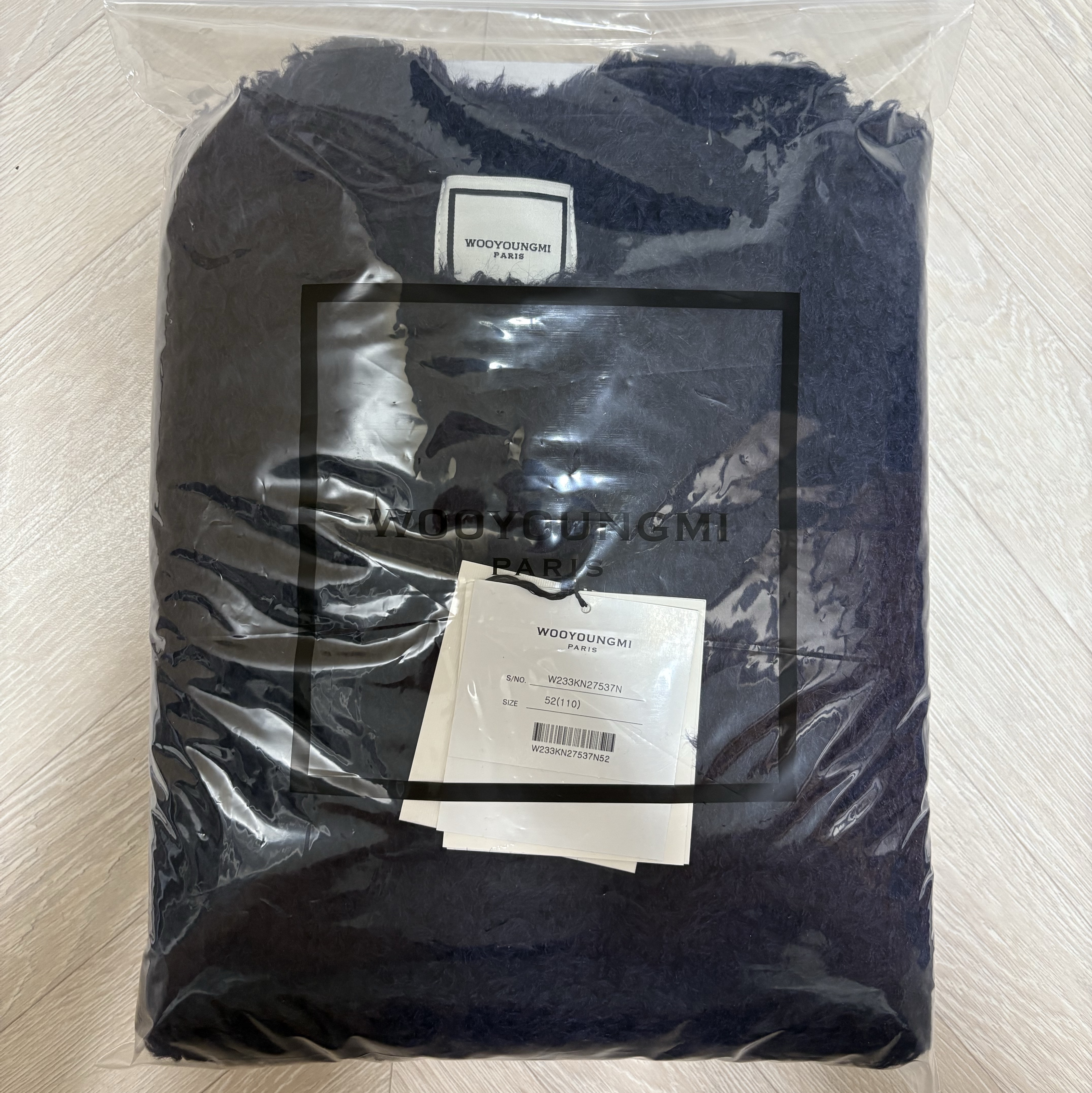 Wooyoungmi Hairy Sweater Navy - 23FW 착용 스타일