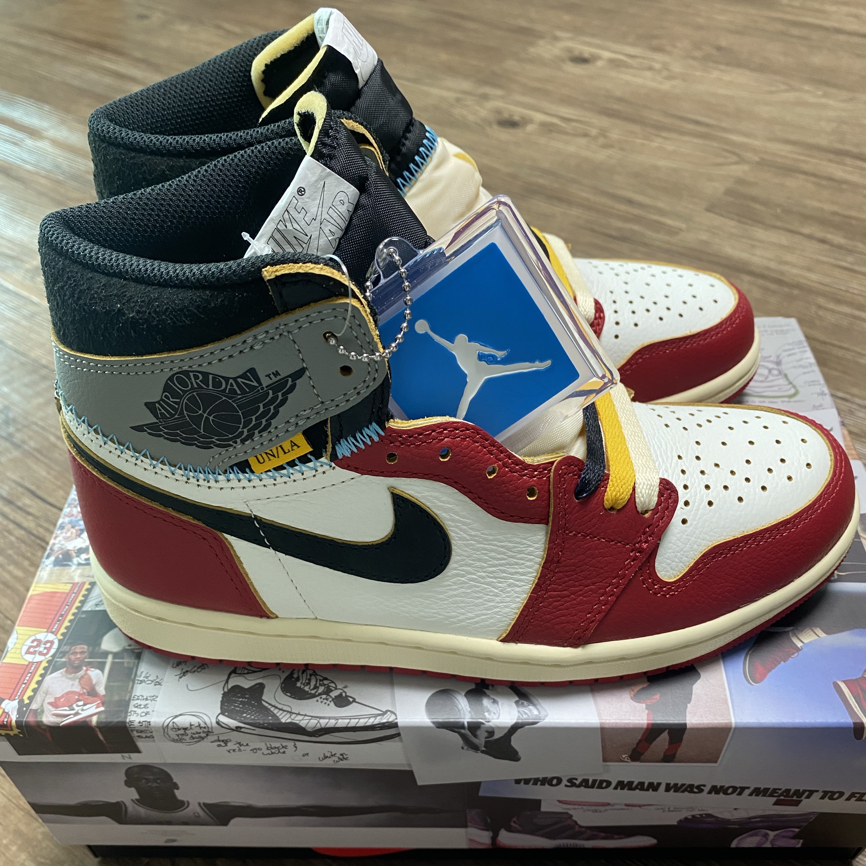 Jordan 1 x Union Retro High OG Chicago Shadow 착용 스타일 - 1