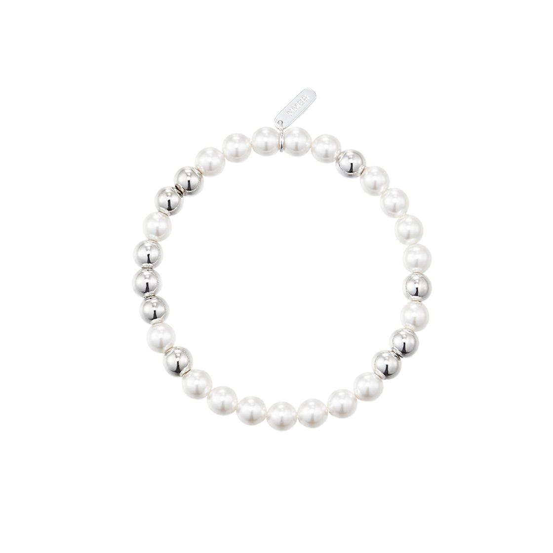 넘버링 #9905 비즈 브레이슬릿 화이트(NUMBERING #9905 Beads Bracelet White)