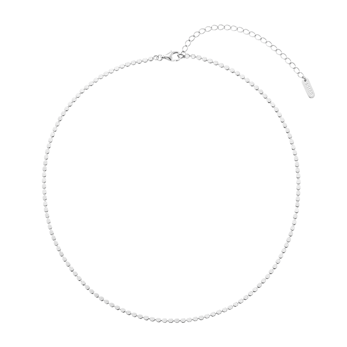 넘버링 #7780 플랫 닷 초커 네크리스 실버(NUMBERING #7780 Flat Dot Choker Necklace Silver)