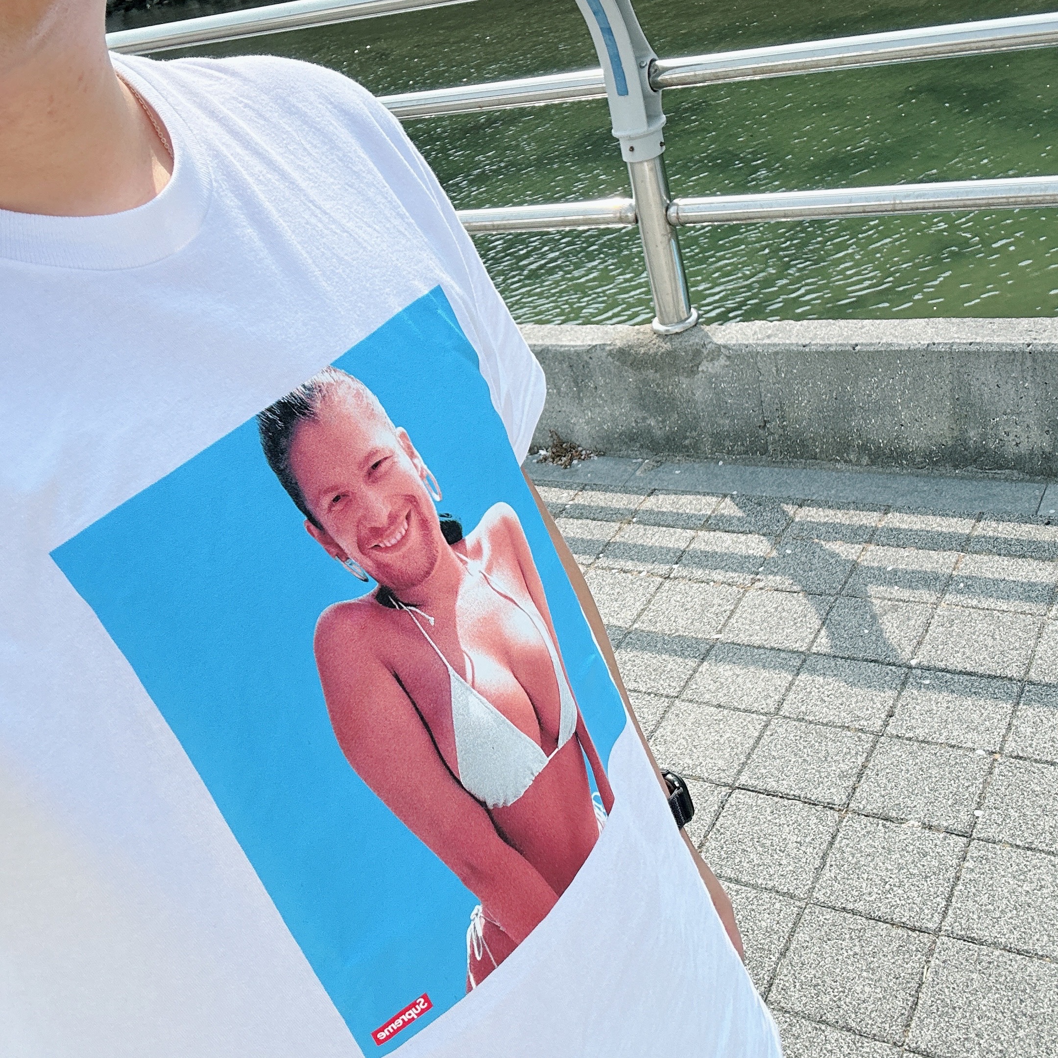 Supreme x Aphex Twin Windowlicker T-Shirt White - 25SS 착용 스타일 - 1