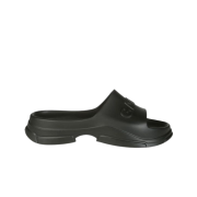 (W) Ganni Pool Slide Sandals Black
