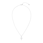 NUMBERING #3729 mini Gradient Cross Necklace White