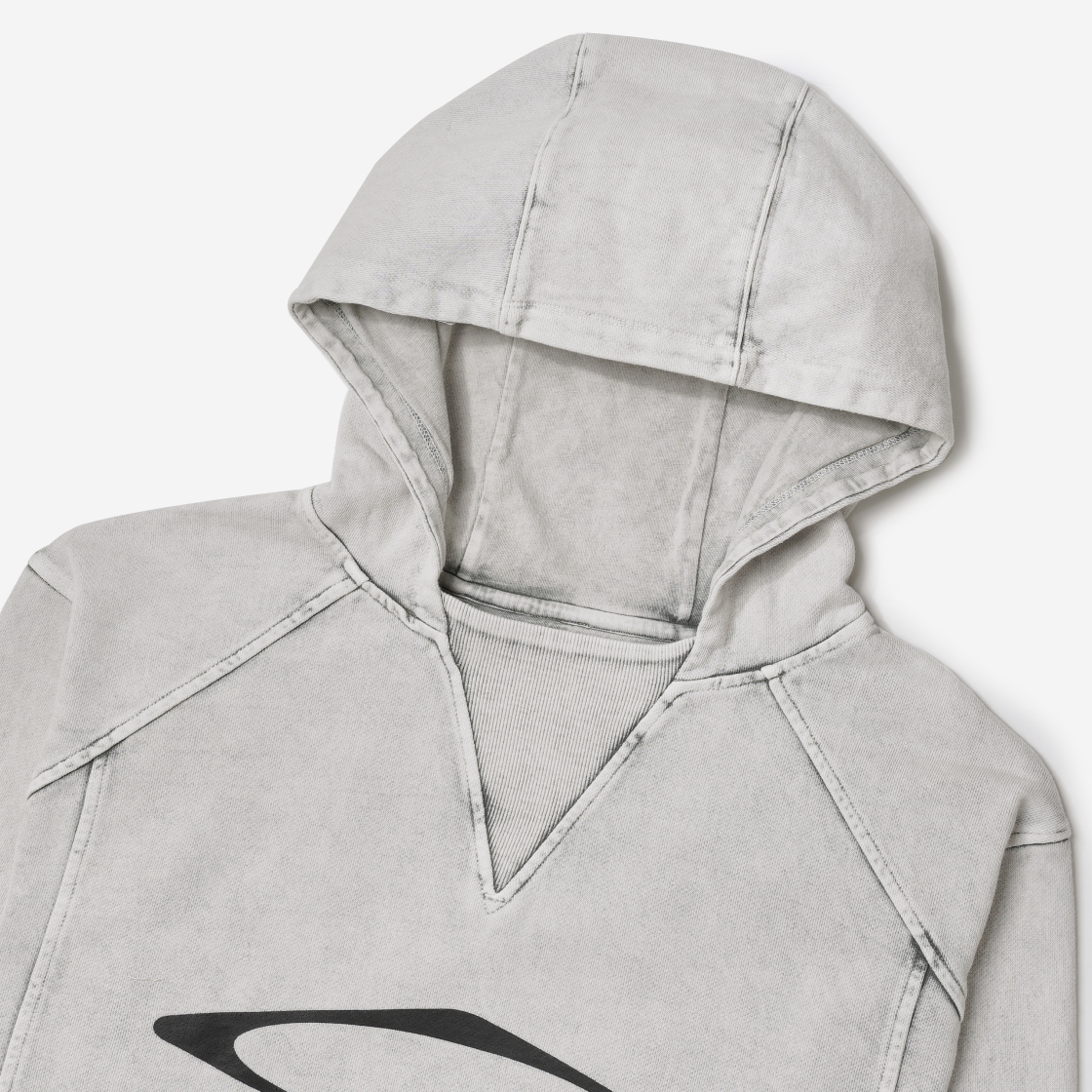 MISCHIEF BLEACHED PULL-OVER HOODIE スウェット BLEACHED PULL-OVER HOODIE_BLEACHED KHAKI - MISCHIEF