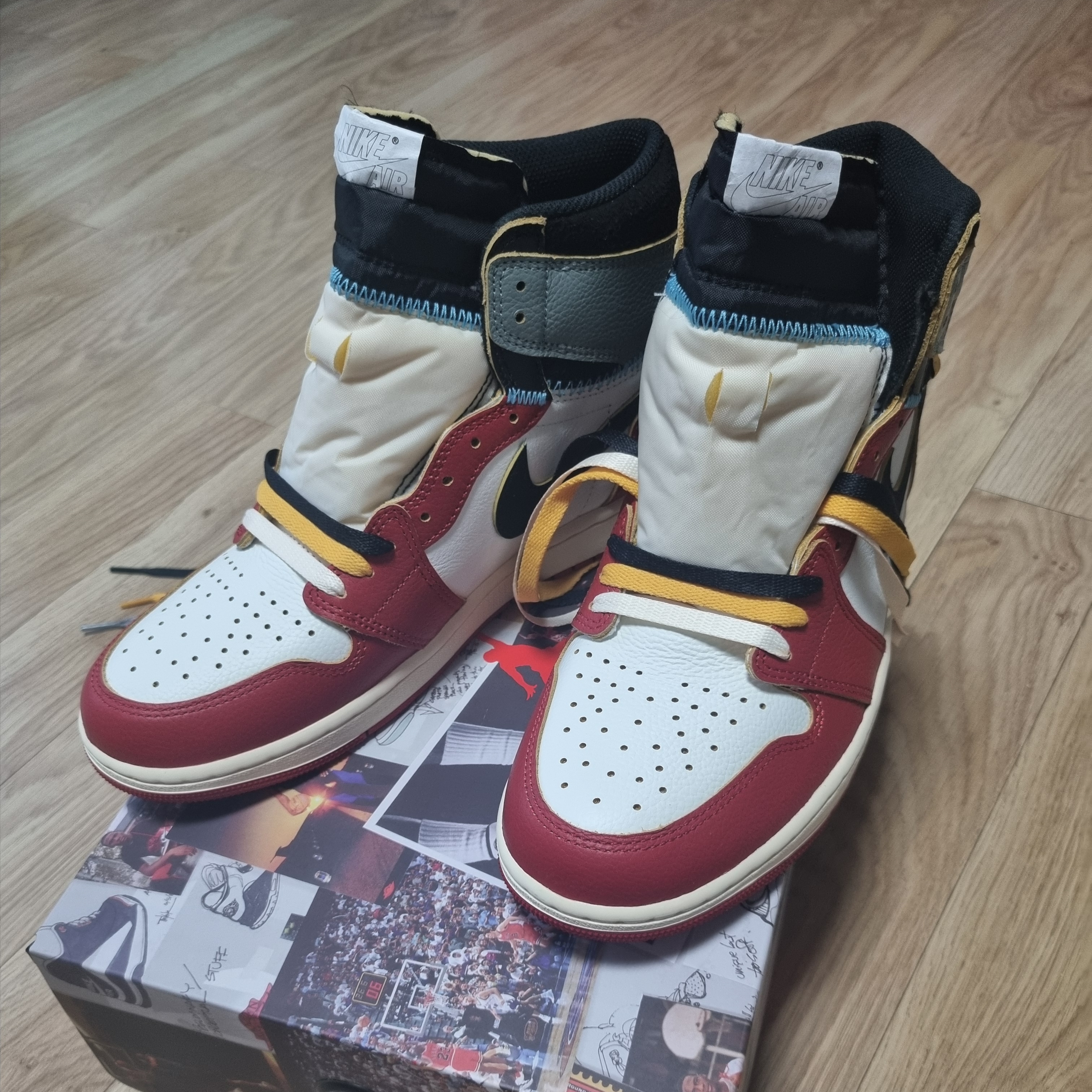 Jordan 1 x Union Retro High OG Chicago Shadow 착용 스타일 - 2