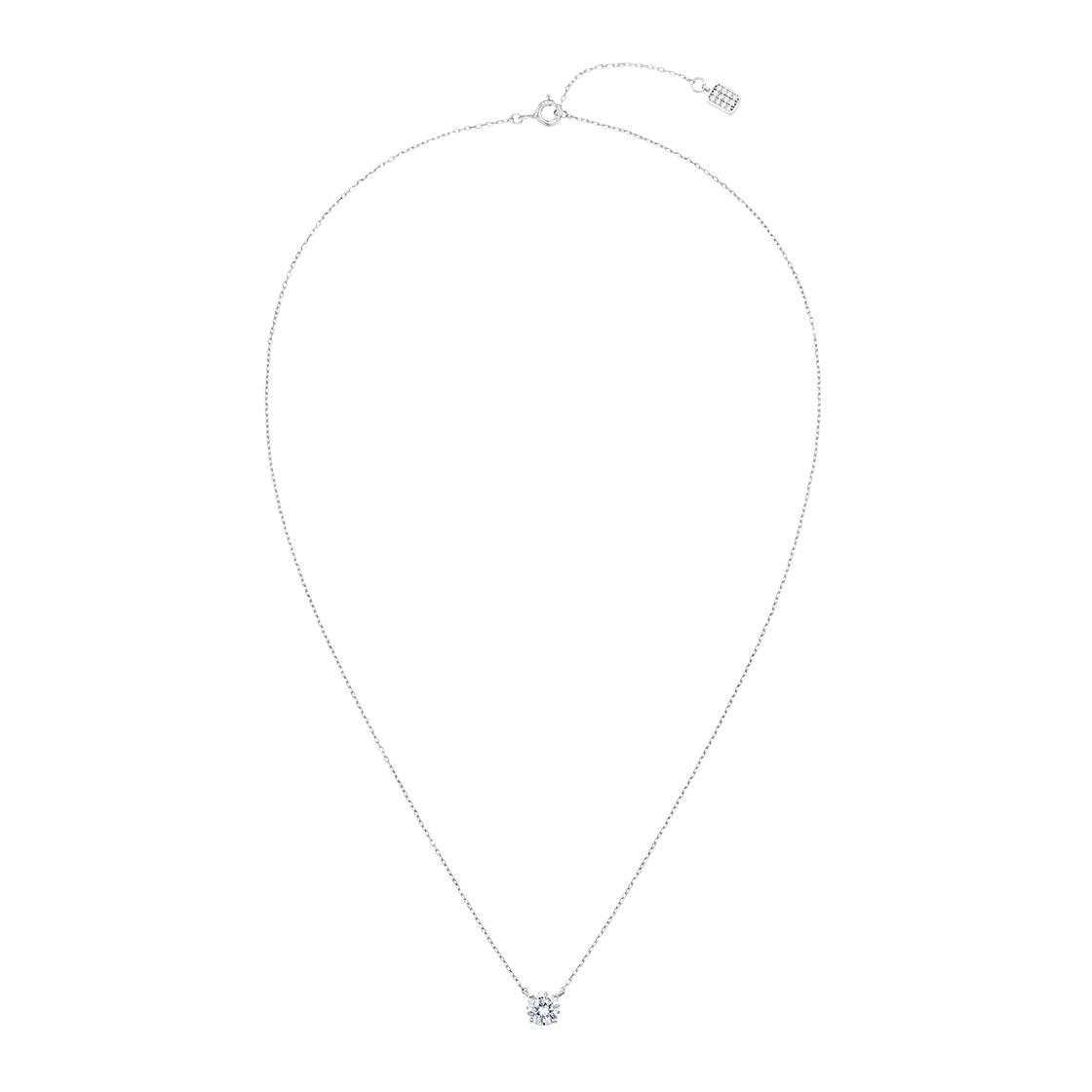 넘버링 #3713 (0.8CT) 라운드 브릴리언트 네크리스 4 프롱 화이트(NUMBERING #3713 (0.8CT) Round Brilliant Necklace 4 Prong White)