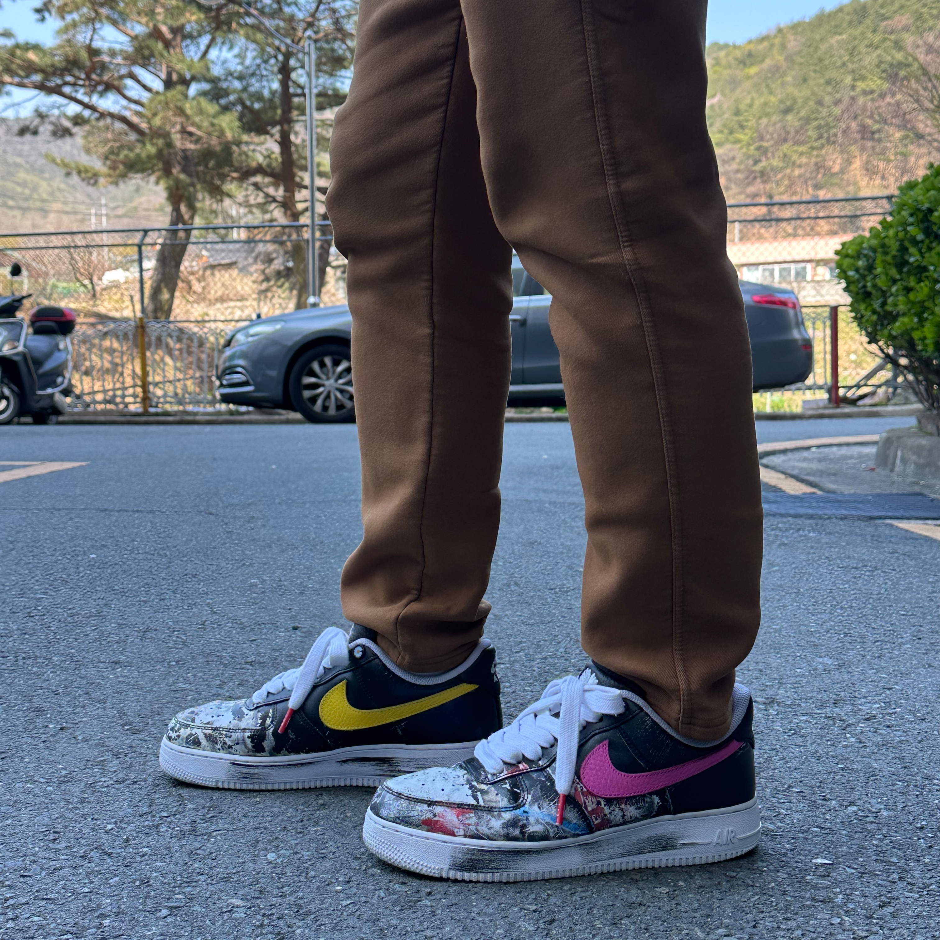 Nike x Peaceminusone Air Force 1 Low Para-Noise 3.0 Black and Multicolor 착용 스타일 - 1