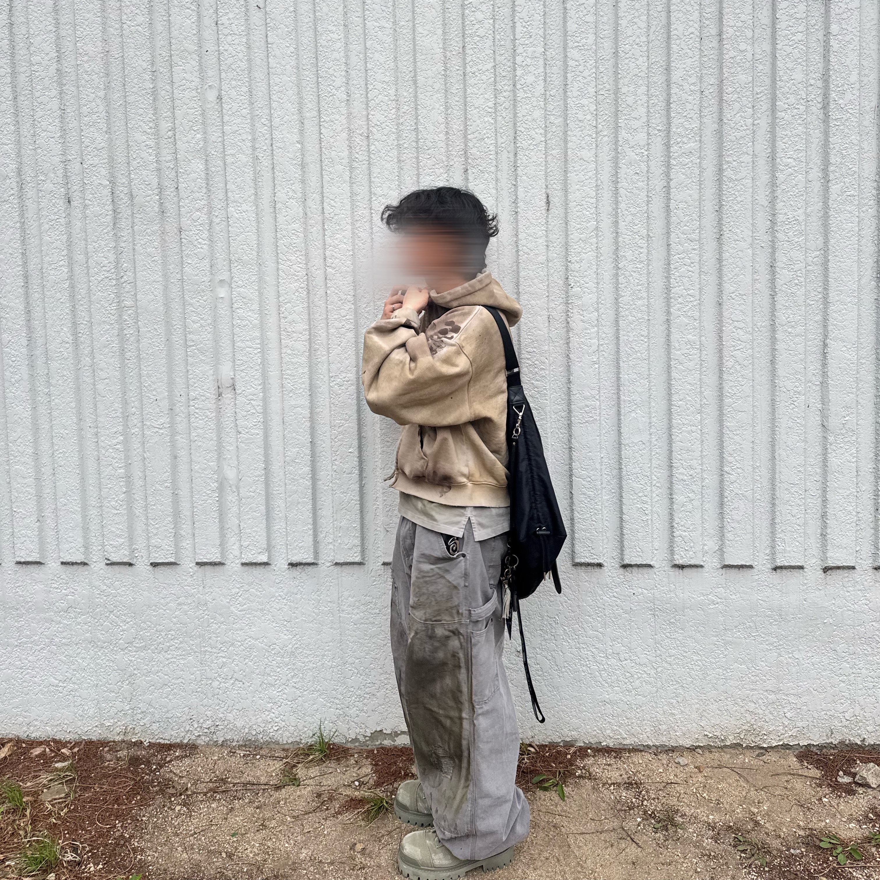 Undermycar Stripe Engineers Double Knee Work Pants Black Stripe - 24FW, Balenciaga 10XL Sneakers White Grey Silver Black 착용 스타일 - 6