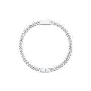 NUMBERING #5945 Curb Chain Bracelet with A13 Logo Silver