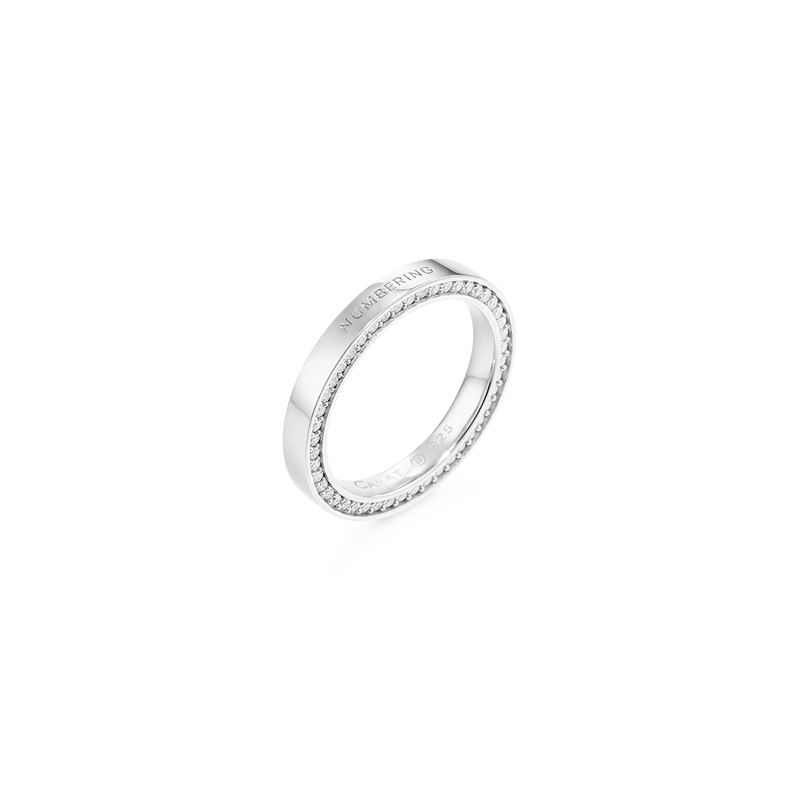 넘버링 #3414 사이드 파베 링 실버(NUMBERING #3414 Side Pave Ring Silver)