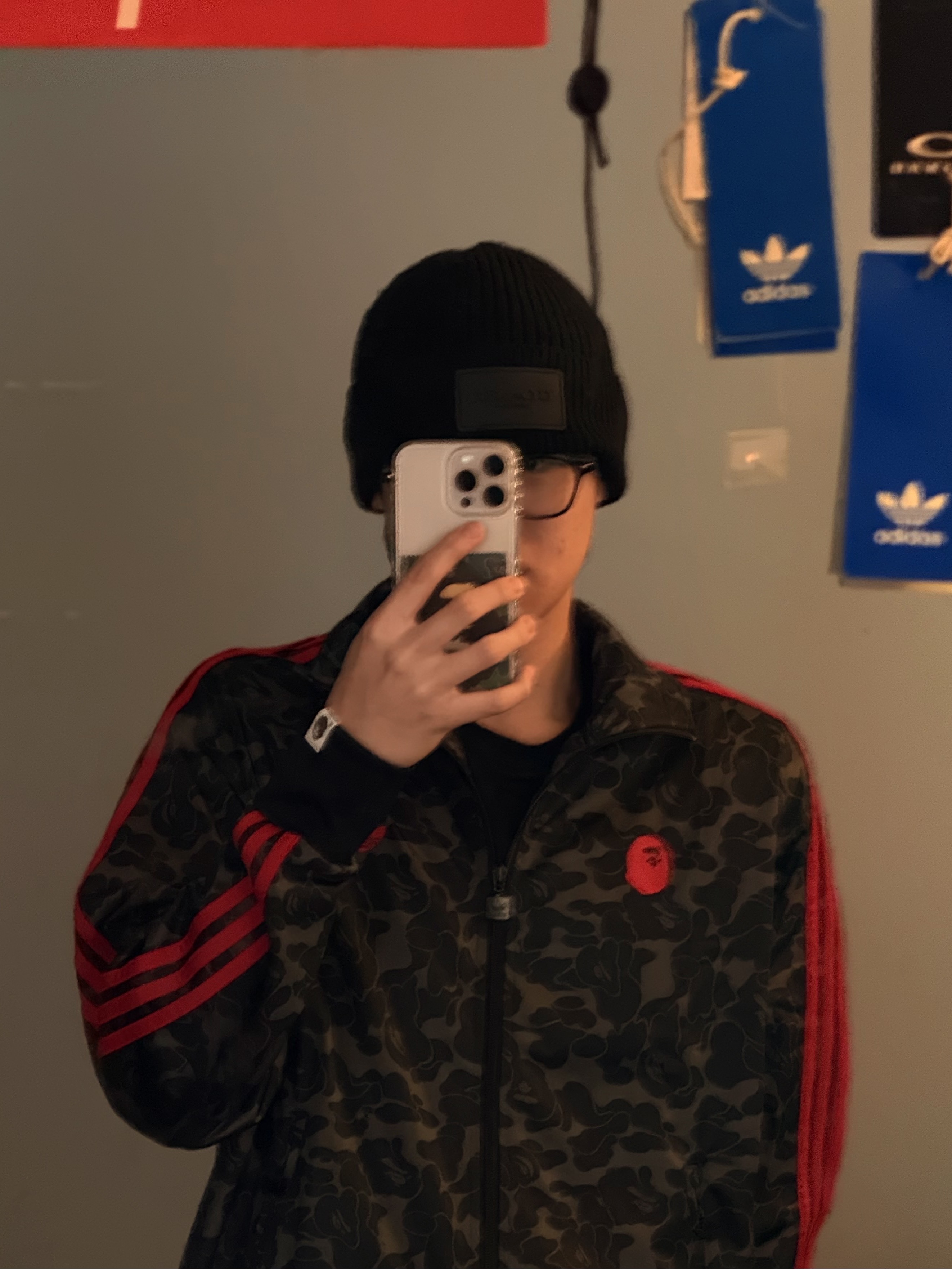 Adidas x BAPE Allover Print Track Top Black - KR Sizing, Adidas x BAPE Allover Print Track Top Black - US Sizing 착용 스타일 - 2