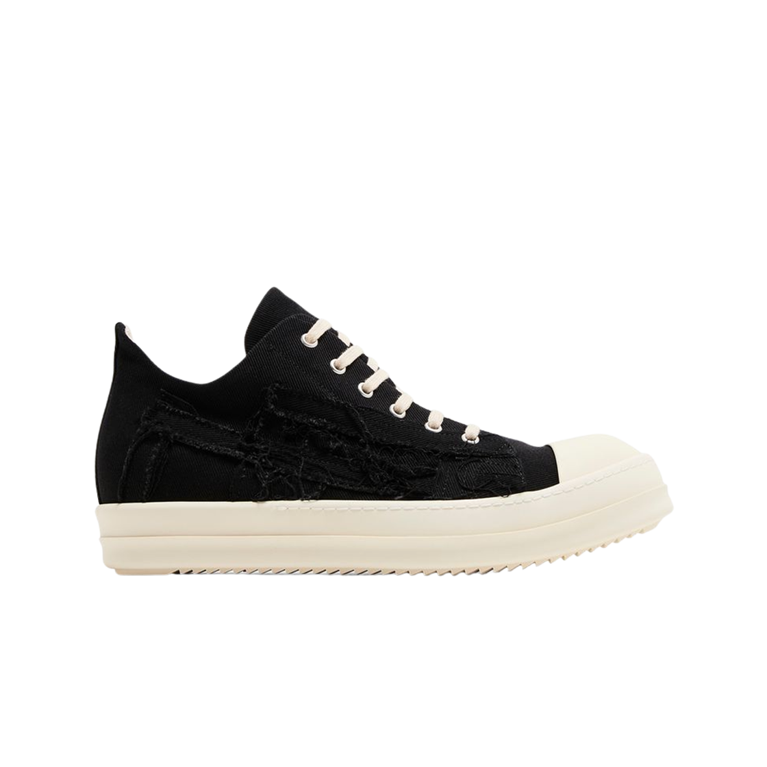 DU01C6809SLASH-911 Rick Owens EDFU Drkshdw Slashed Low Black Milk