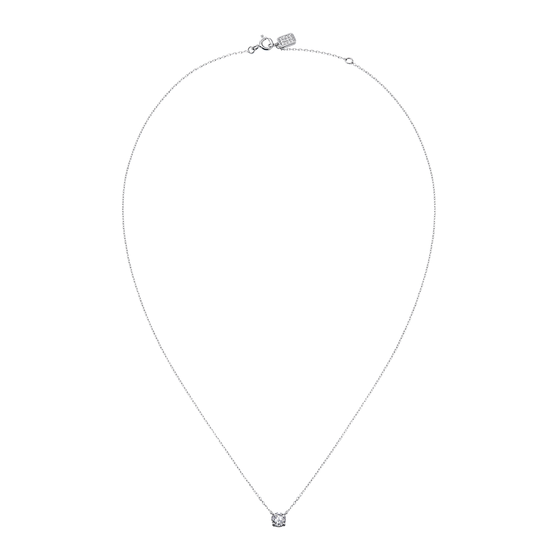 넘버링 #3713 (0.5CT) 라운드 브릴리언트 네크리스 4 프롱 화이트(NUMBERING #3713 (0.5CT) Round Brilliant Necklace 4 Prong White)