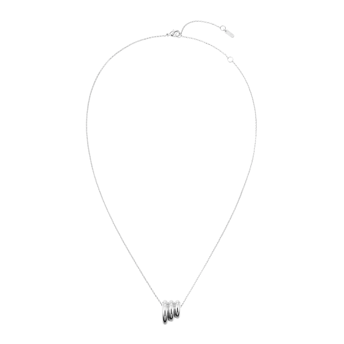 넘버링 #5738 그라디언트 트리플 파이프 펜던트 네크리스(NUMBERING #5738 Gradient Triple Pipe Pendant Necklace Silver)