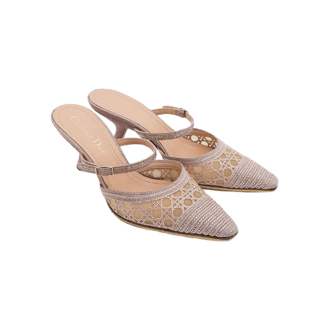 ITEG2TBLNHN3 Dior Capture Mule Heels 36 NudePink