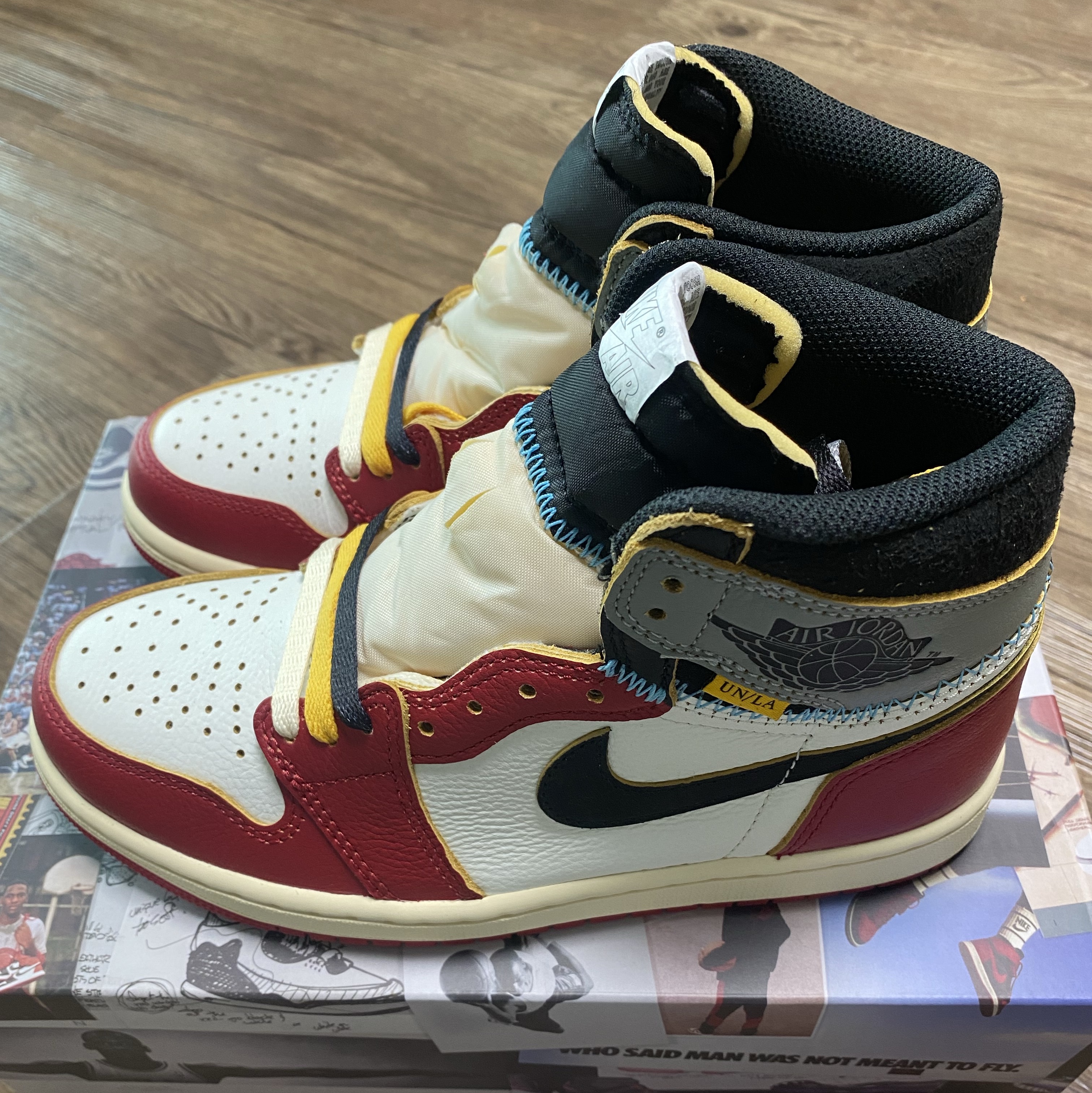 Jordan 1 x Union Retro High OG Chicago Shadow 착용 스타일 - 3