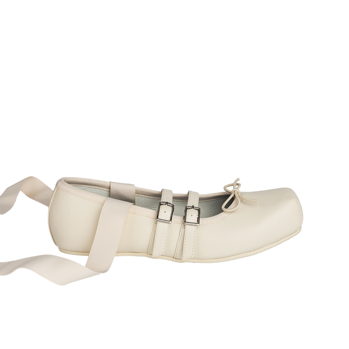 KW5BSOBAK06WT Akikoaoki Women Giselle Flat White - 25SS