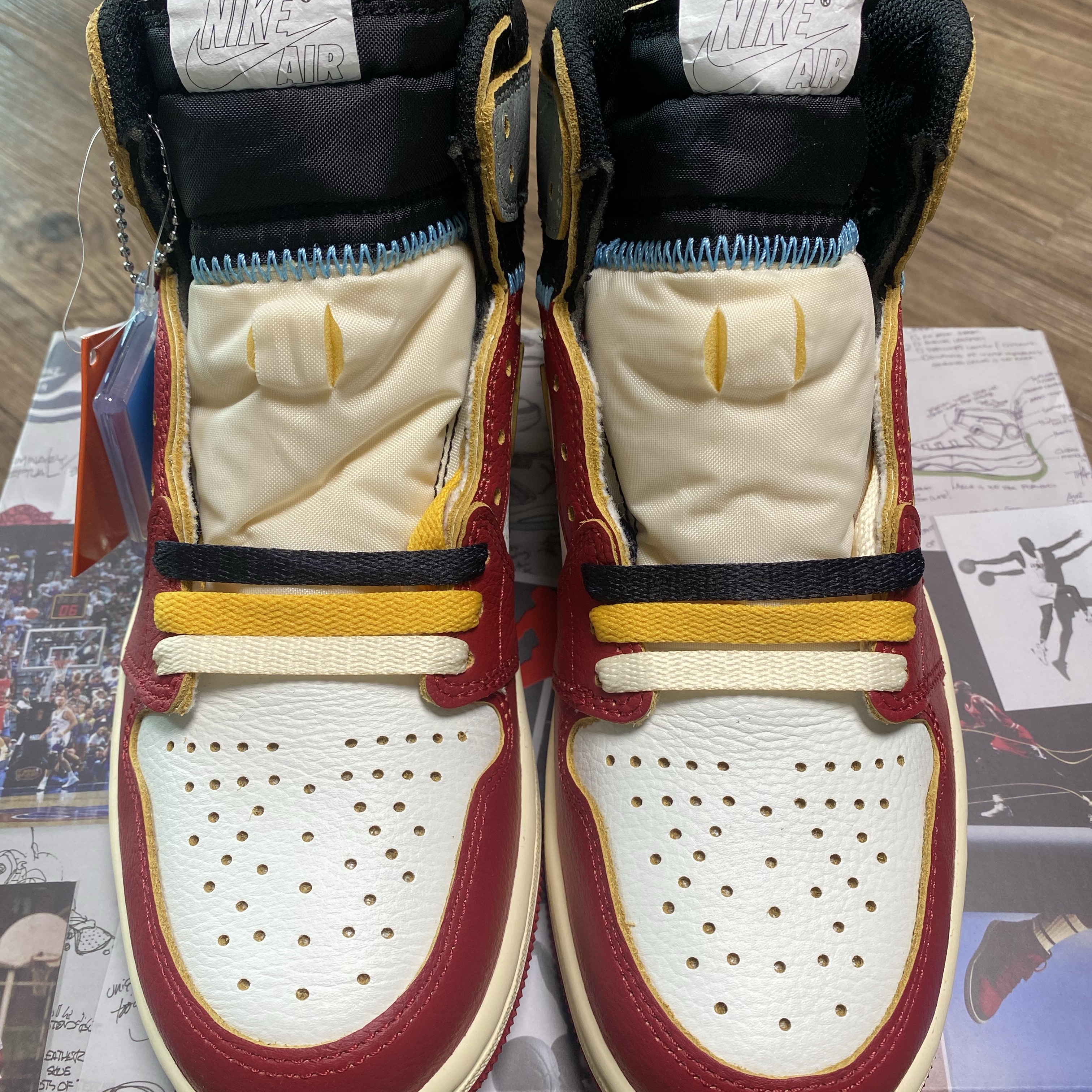 Jordan 1 x Union Retro High OG Chicago Shadow 착용 스타일 - 2