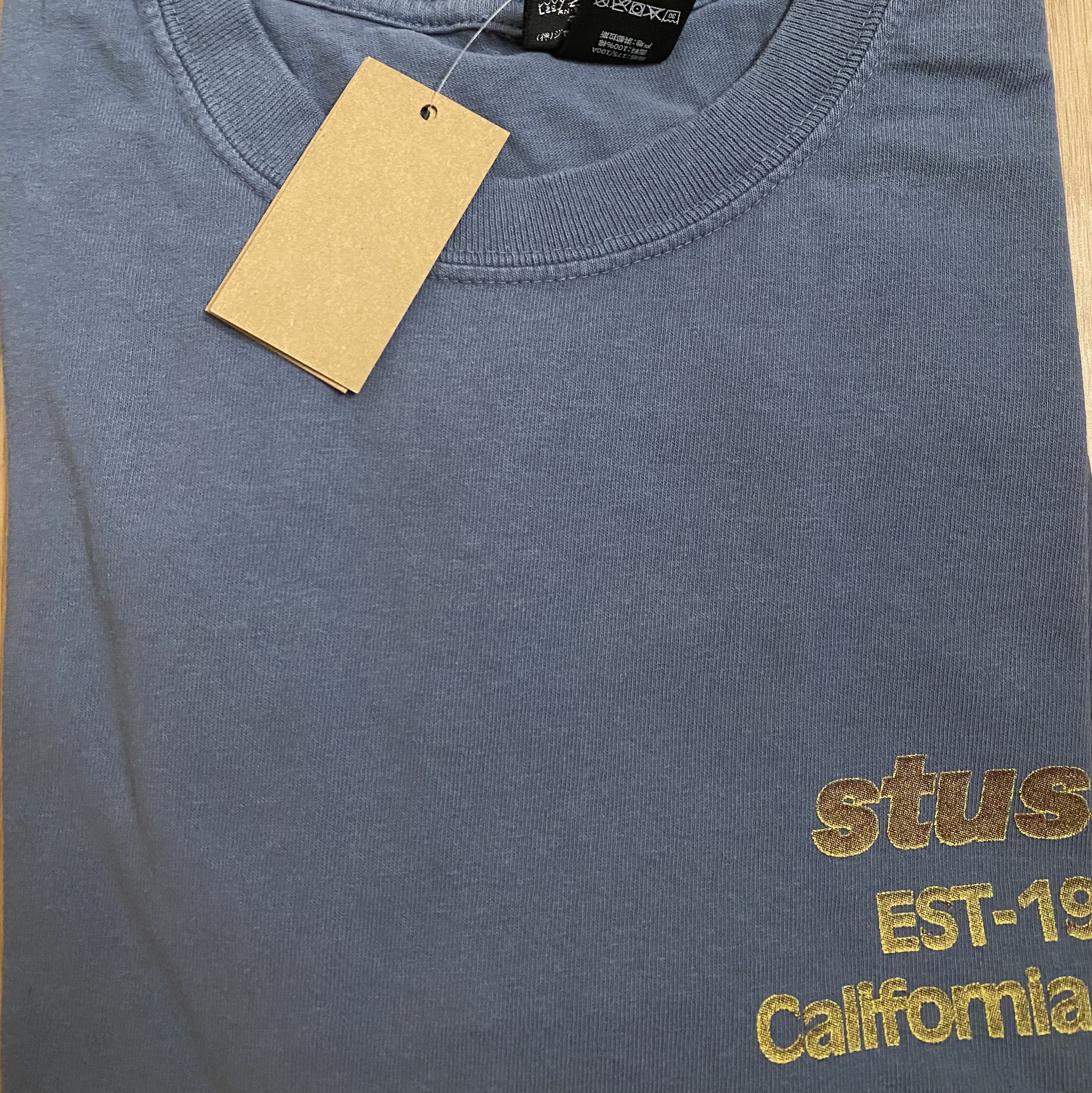 Stussy California Grown Pigment Dyed T-Shirt Navy 착용 스타일