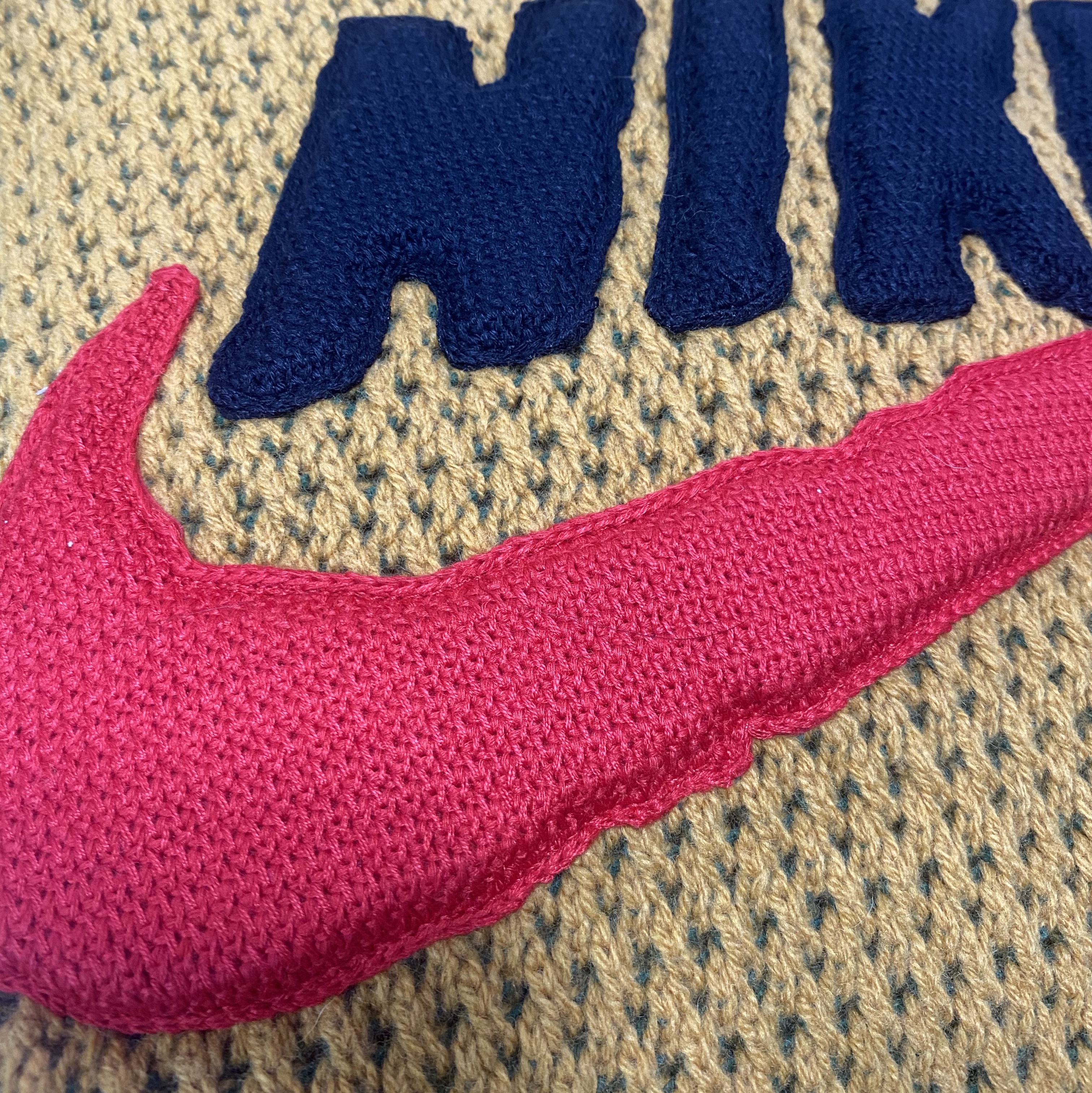 Nike x Cactus Plant Flea Market Crochet Hockey Sweater Chutney 착용 스타일