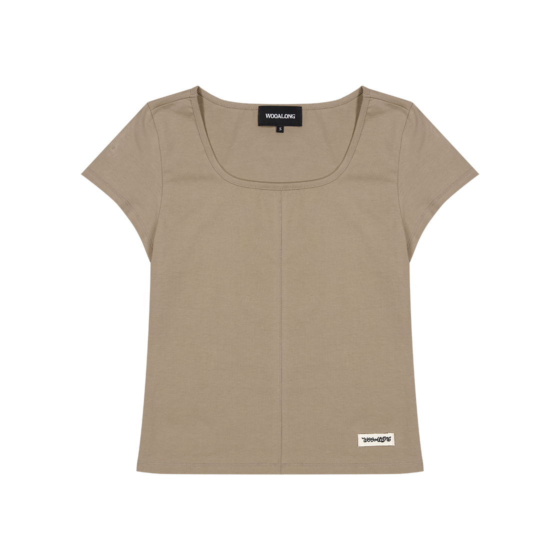 [WOOALONG]25SS★Skin Soft Square Neck T-shirt WOOALONG]Skin Soft Square Neck Tシャツ☆25SS☆レディース
