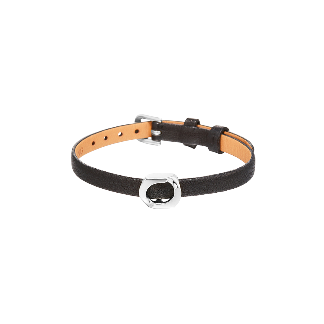 넘버링 #5949 체인 유닛 버클 레더 브레이슬릿(NUMBERING #5949 Chain Unit Buckle Leather Bracelet)