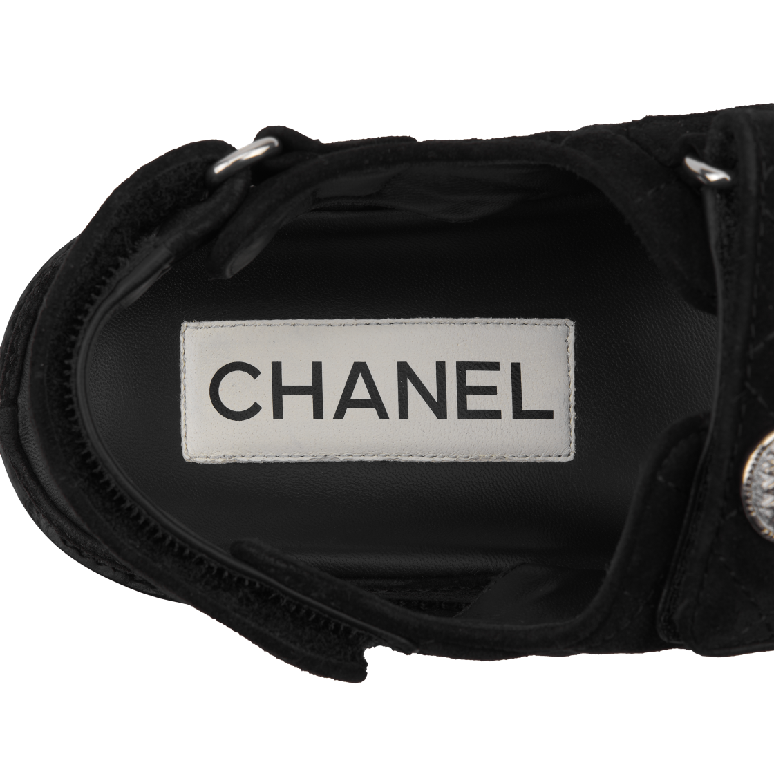 (W) 샤넬 샌들 스웨이드 카프스킨 & 블랙((W) Chanel Sandals Suede Calfskin & Black) - 8