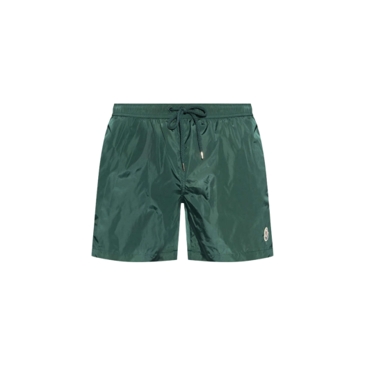 Moncler Logo Patch Swim Shorts Leaf Green - 25SS