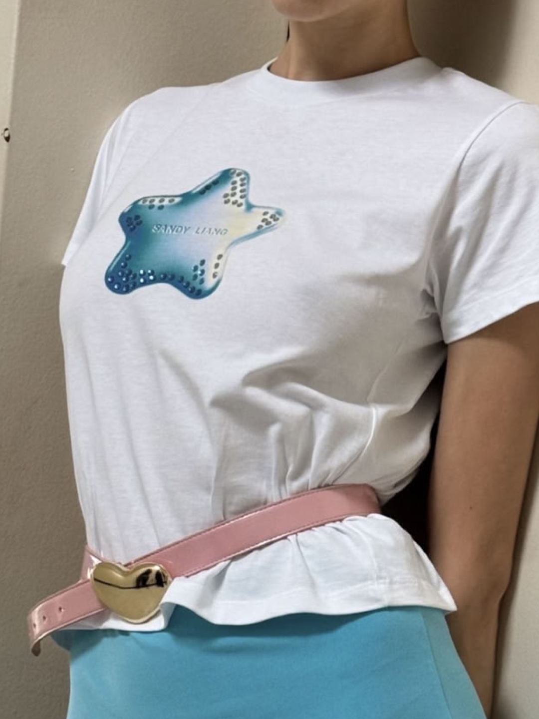 COYSEIO Triple Star Ringer Tee Dark Grey, NAVIVERSE Star Cotton Pants Khaki 착용 스타일 - 5
