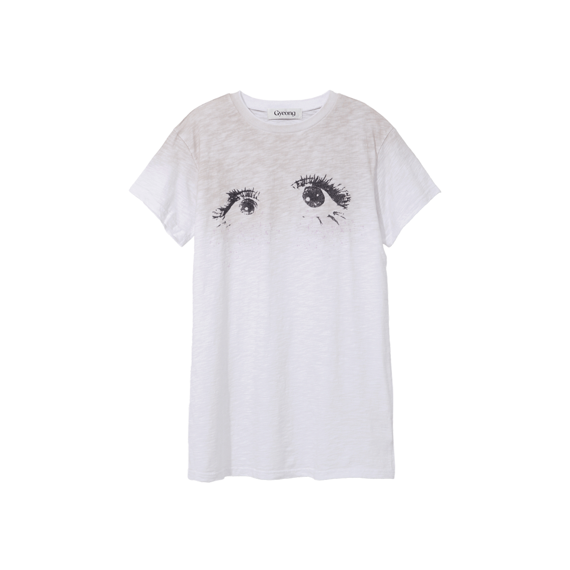 GY51SS002WH Gyeong Eye Graphic Short Sleeve Tee White - 대표 이미지 #1