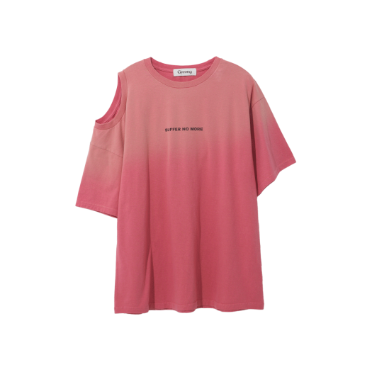 GY51SS001PI Gyeong Suffer No More Two Way Tee Pink