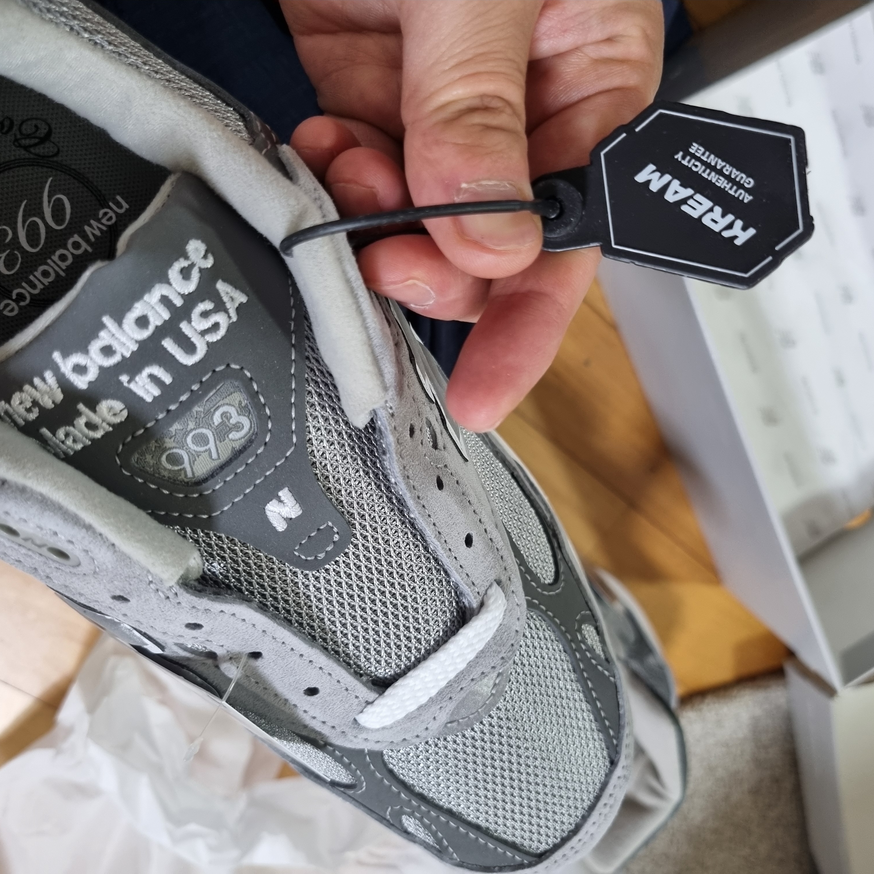 New Balance 993 Made in USA Grey - D Standard 착용 스타일 - 1