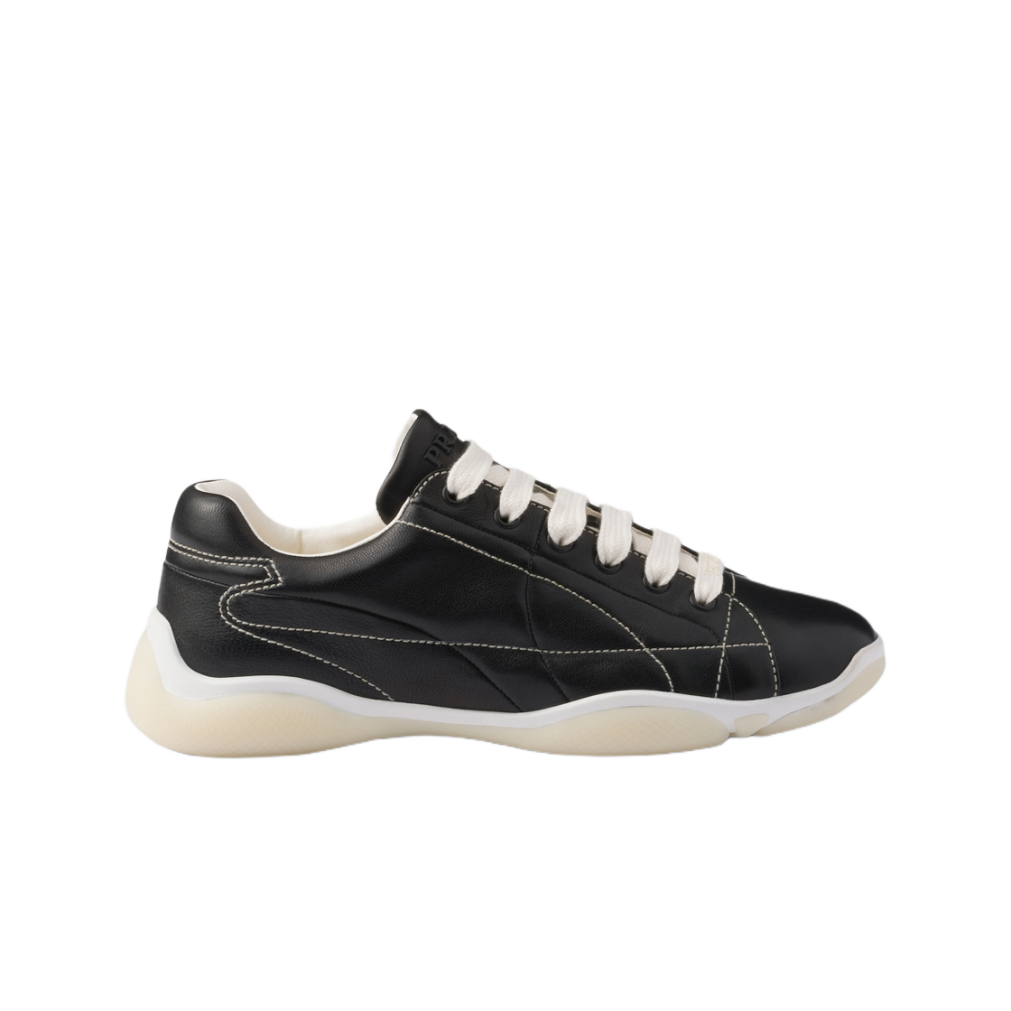 (W) 프라다 나파 레더 스니커즈 블랙((W) Prada Nappa Leather Sneakers Black) - 1