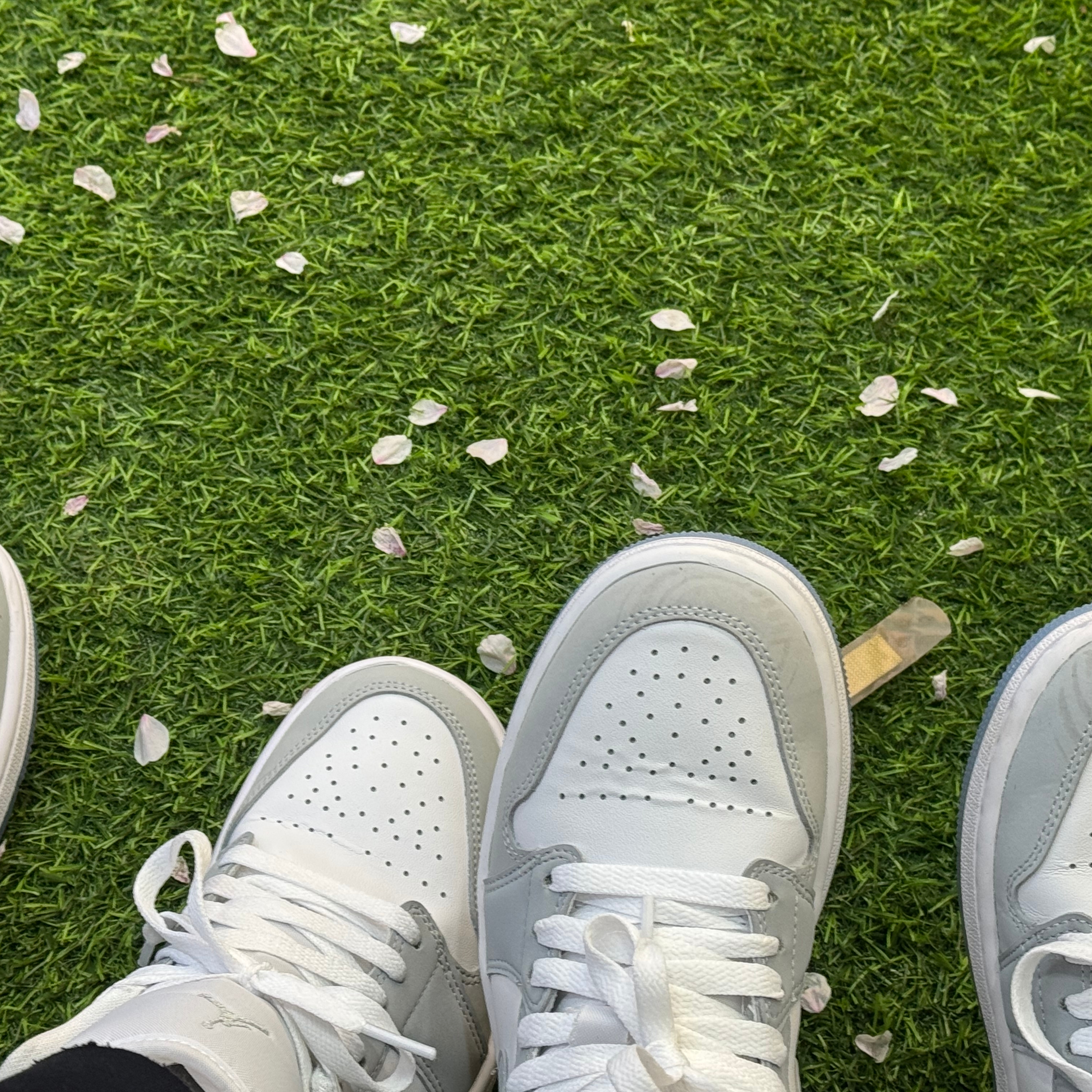 (W) Jordan 1 Low White Wolf Grey 착용 스타일