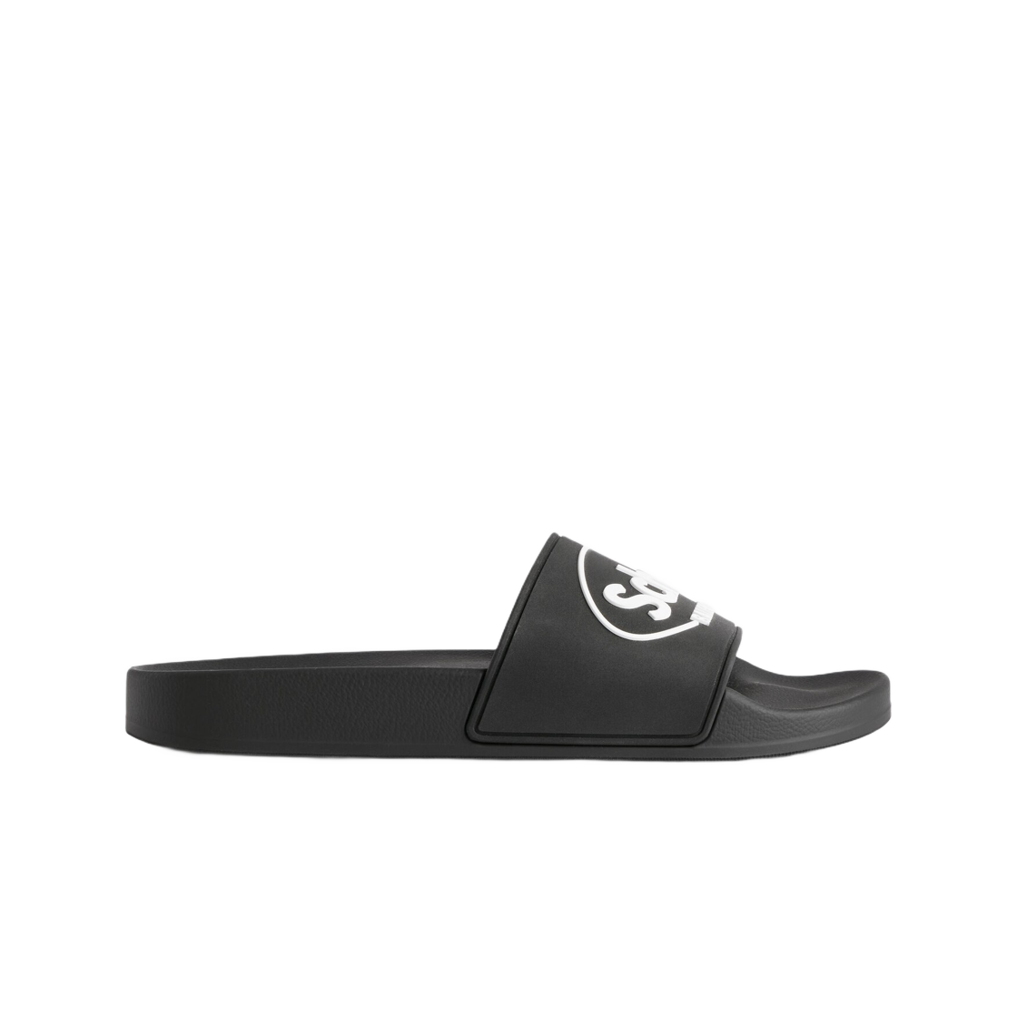 689031W1SA71090 Balenciaga x Scholl Pool Slide Sandal Black White