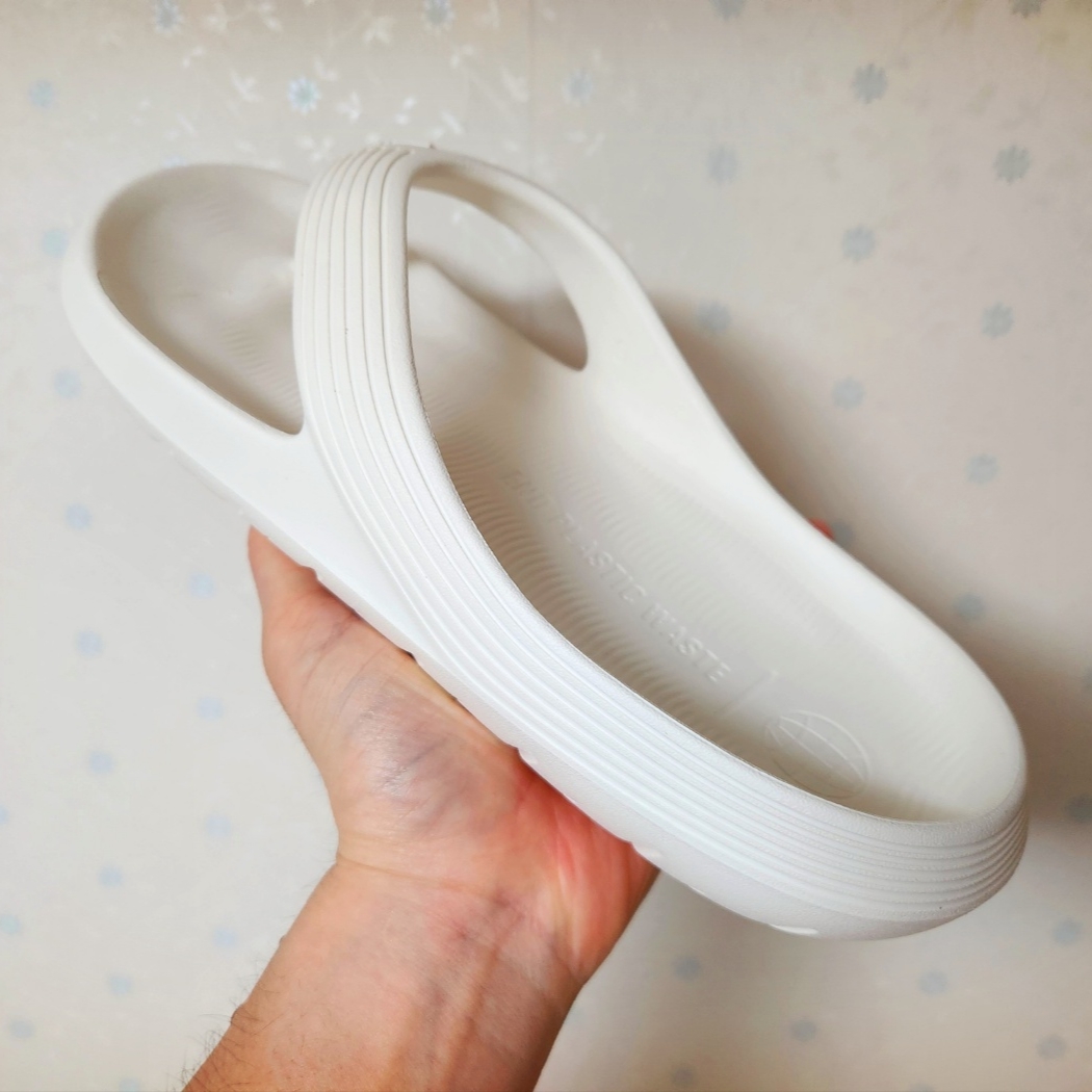 Adidas Adicane Flip Flop Cream White 착용 스타일 - 2