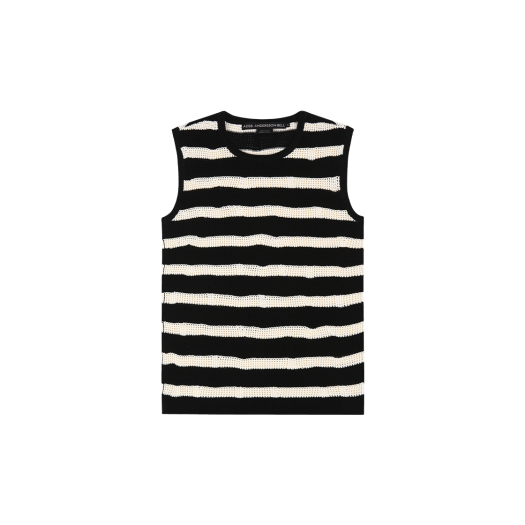 atb1328m(BLACK/ECRU) ADSB Andersson Bell Net Damaged Sleeveless Black Ecru