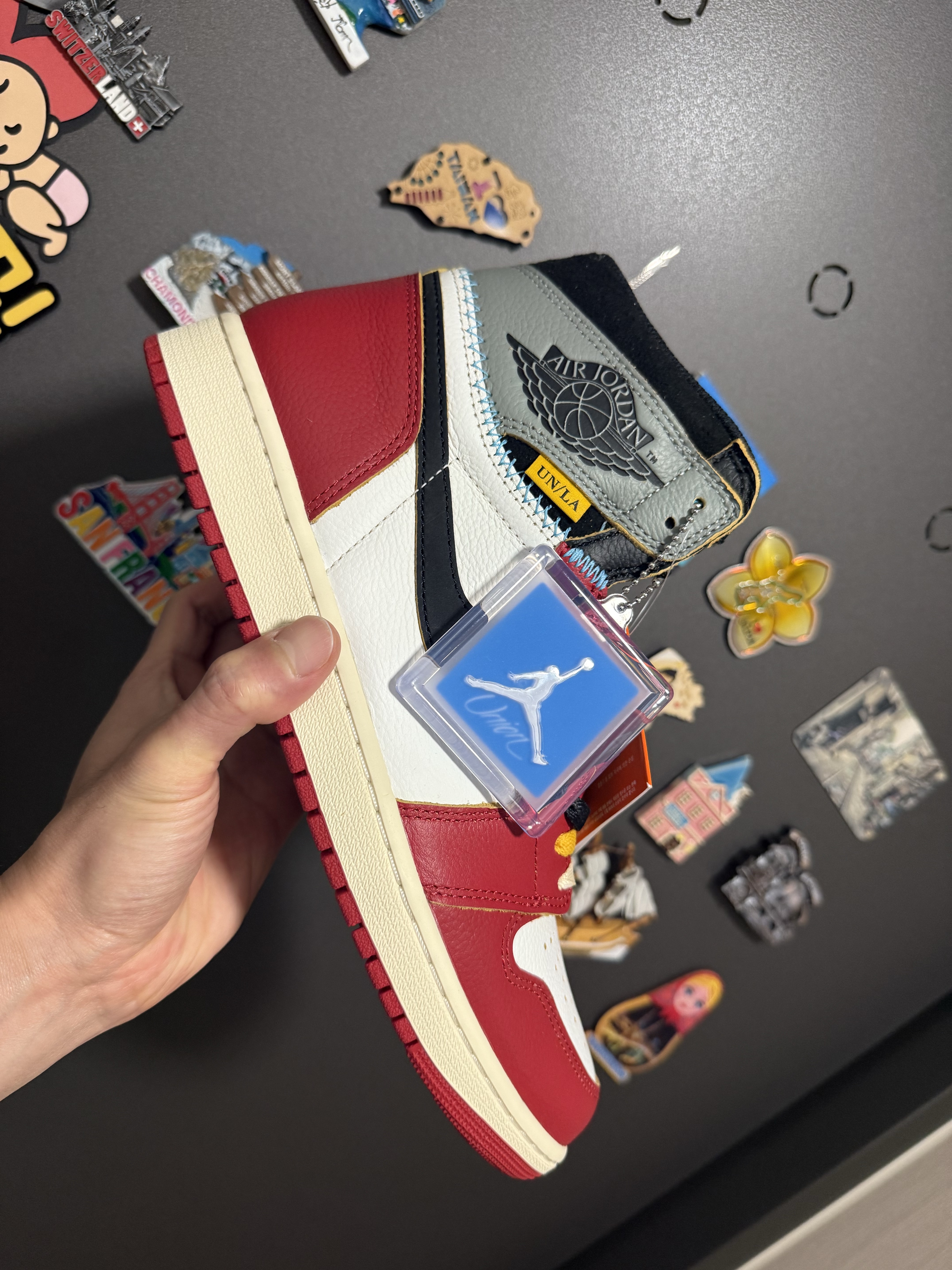 Jordan 1 x Union Retro High OG Chicago Shadow, Jordan 1 x Union Retro High Black Toe 착용 스타일 - 1